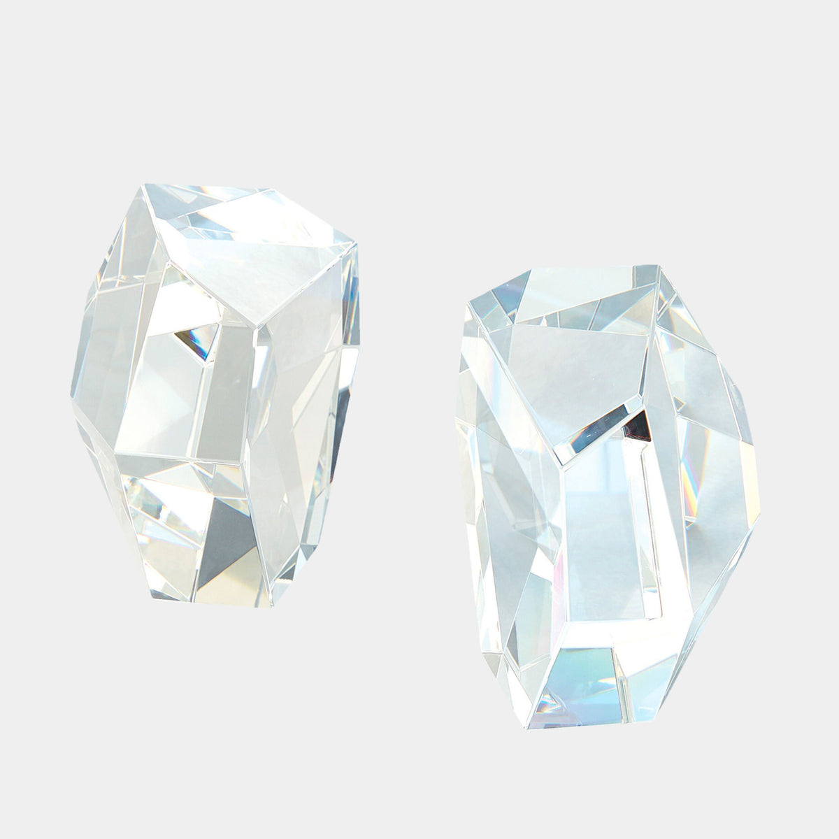 Lucretzia Crystal Bookends-Clear