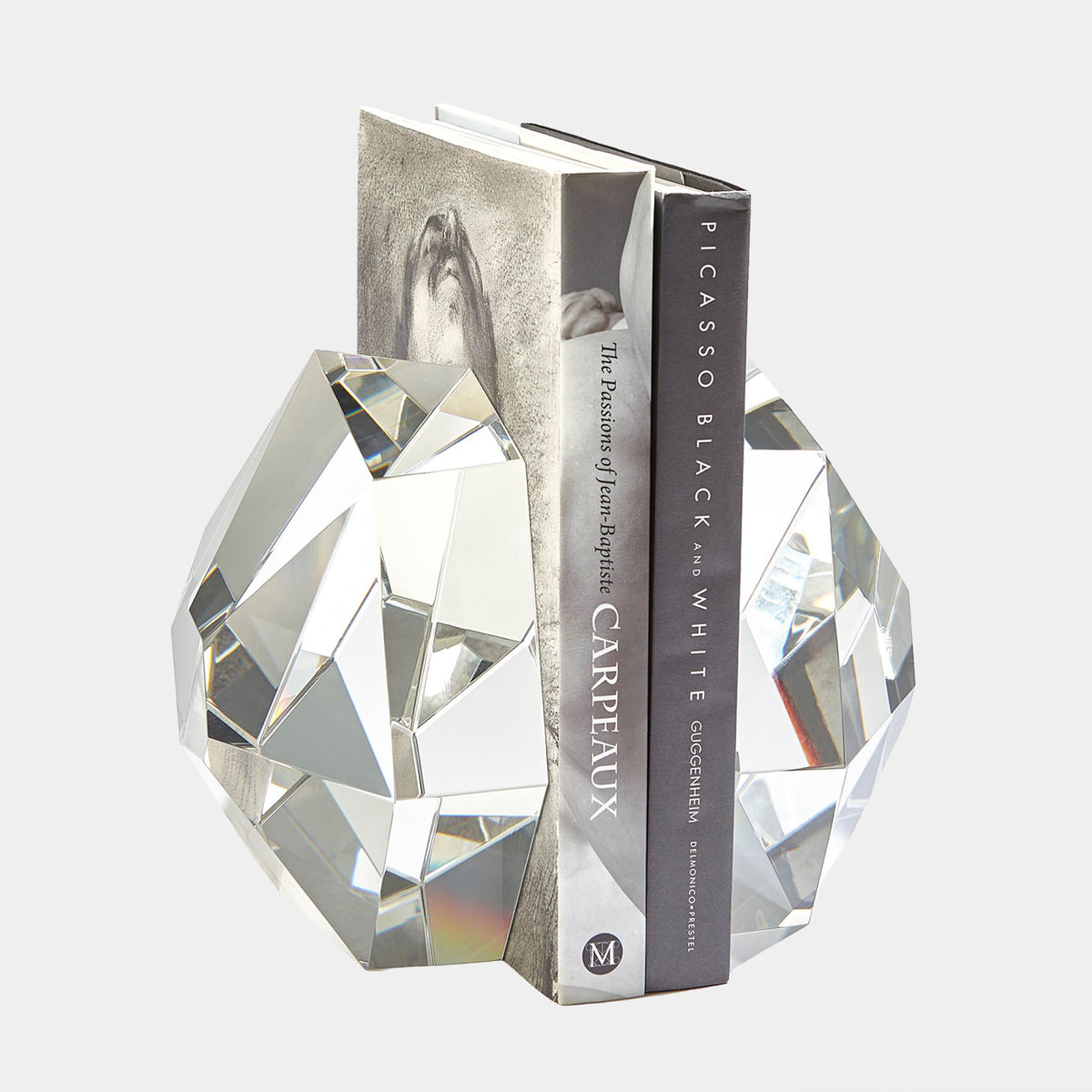 Lucretzia Crystal Bookends-Clear