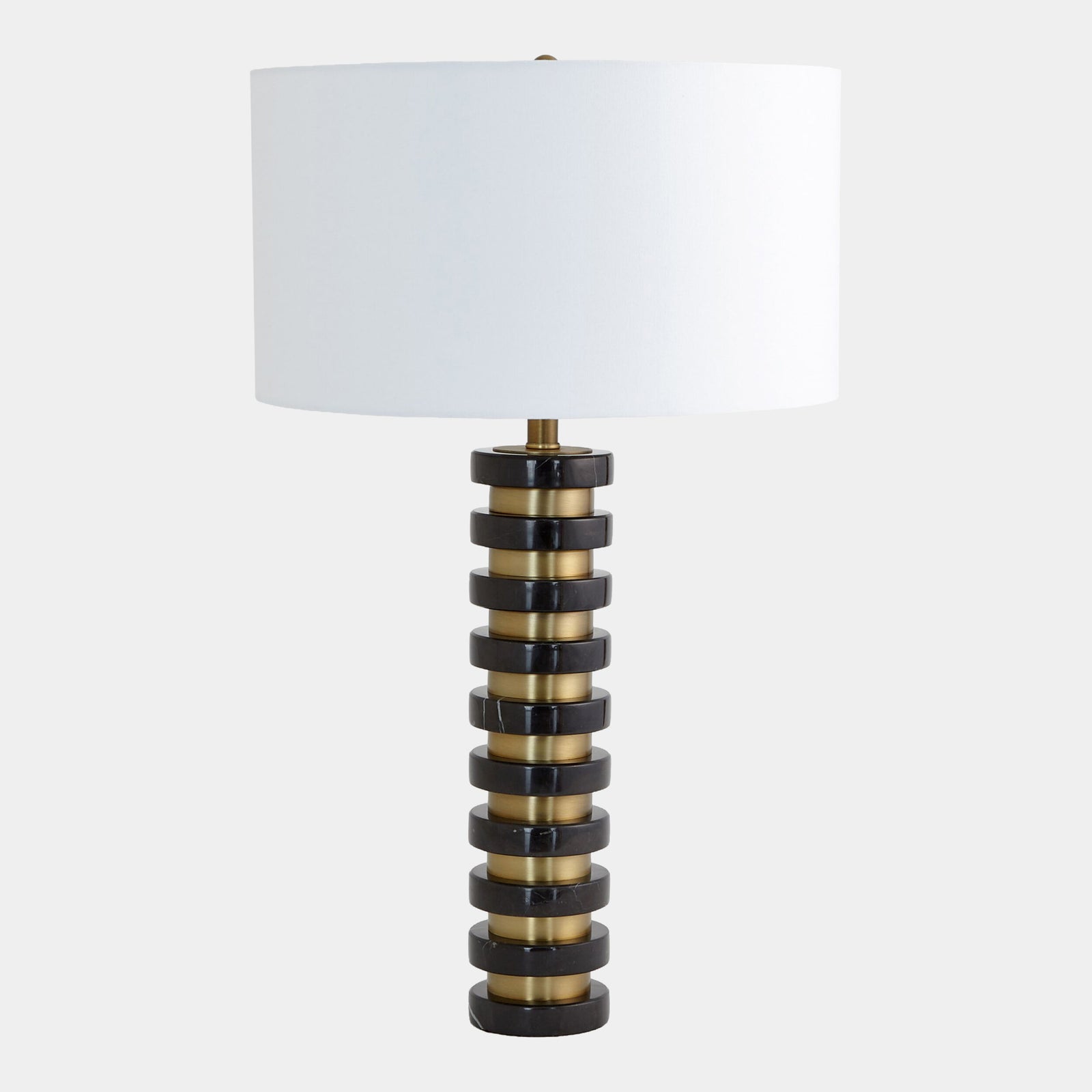 Chiamaka Marble Stack Lamp-Black