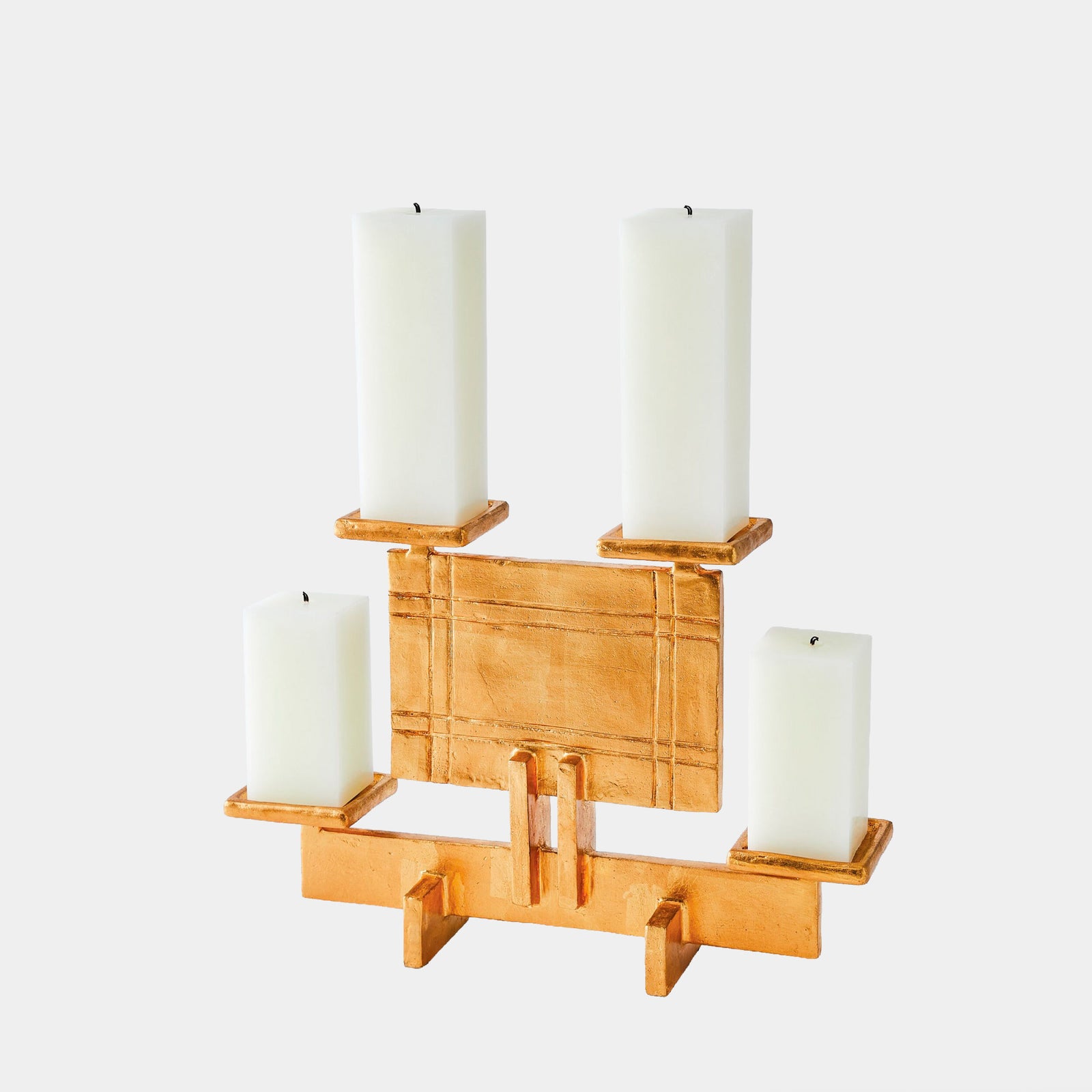 Industrial Era Candleholder-Gold