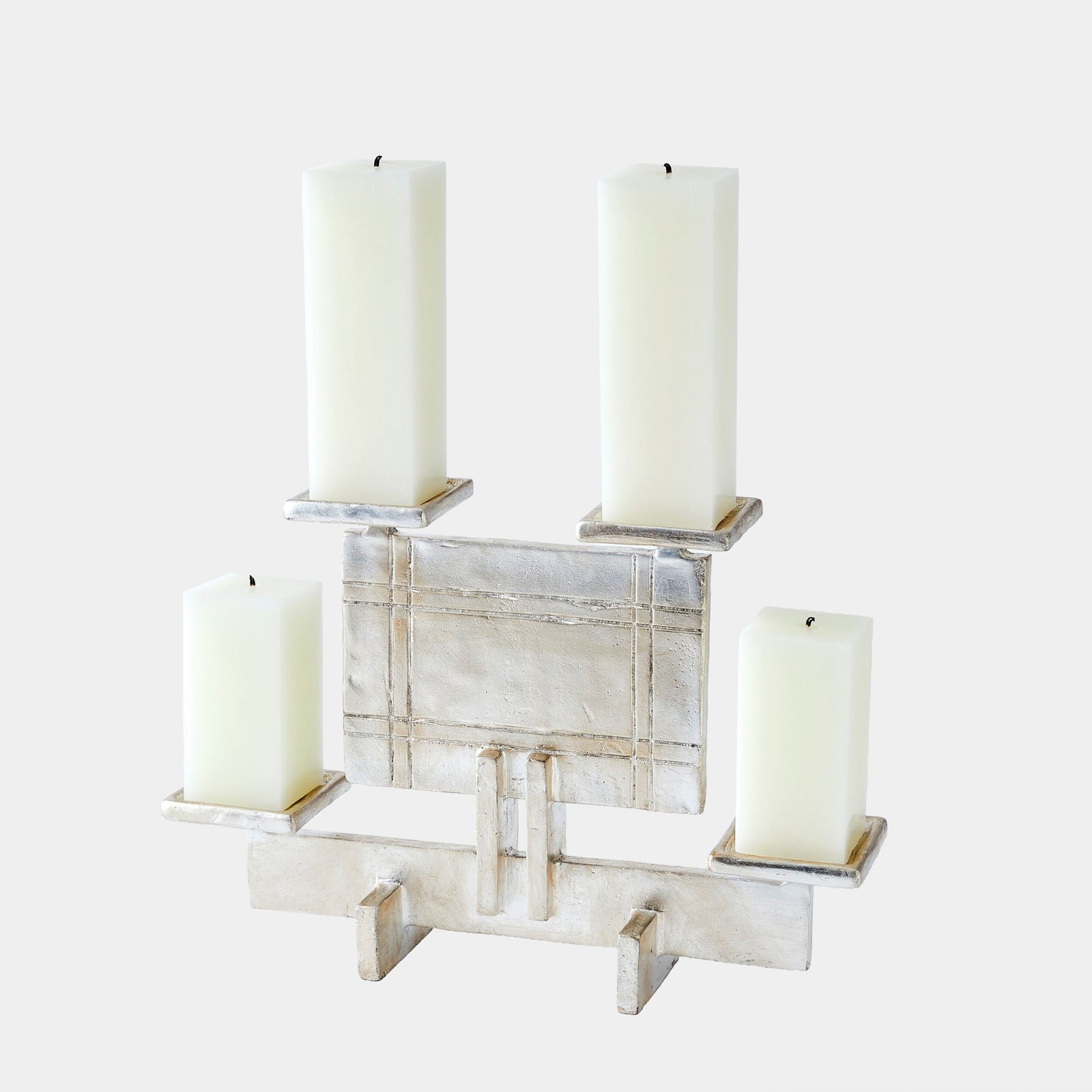Industrial Era Candleholder-Silver