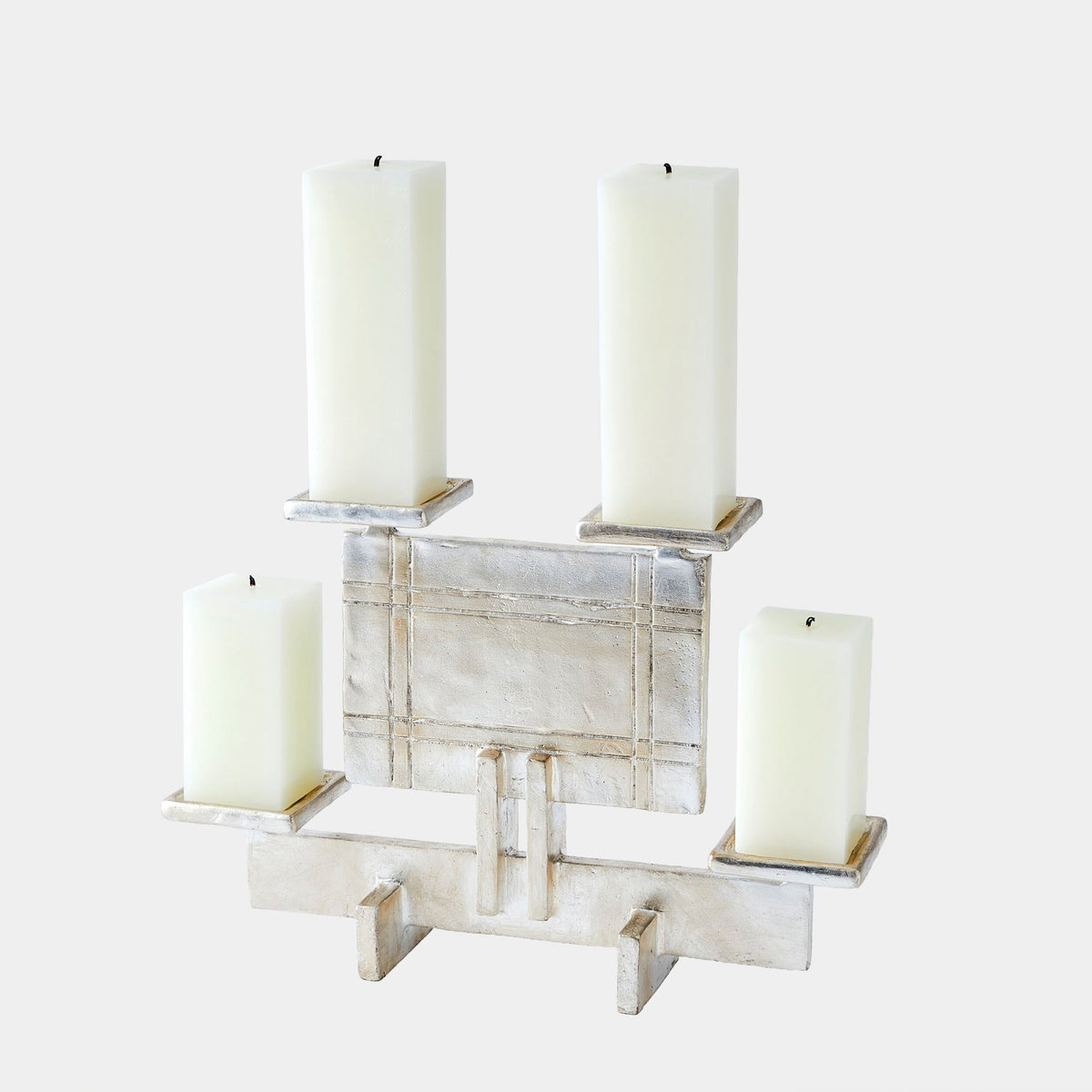 Industrial Era Candleholder-Silver