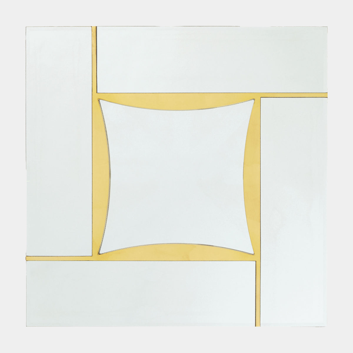 Diamond Shape Mirror-Gold Leaf