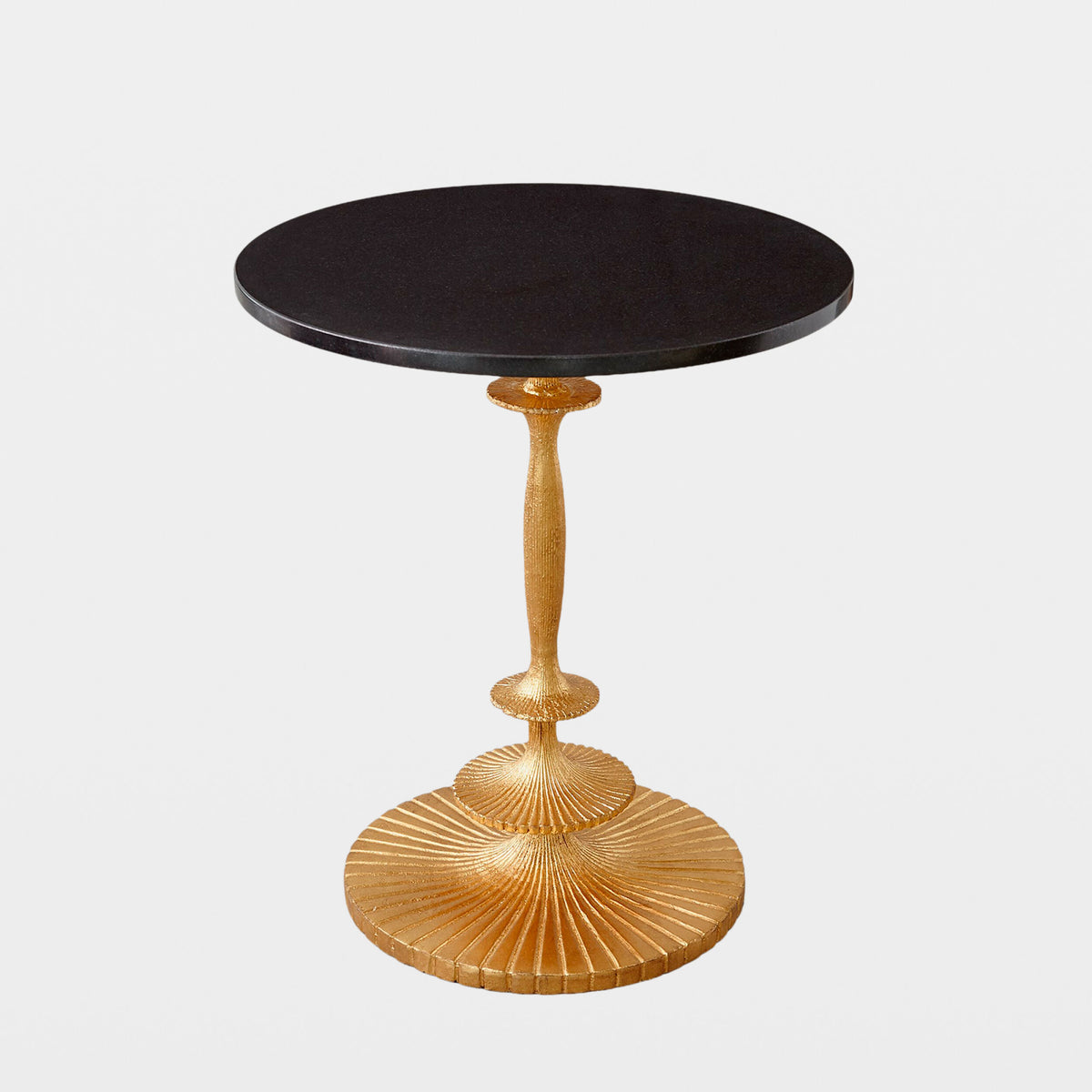 Lumisir Fluted Side Table-Gold Leaf