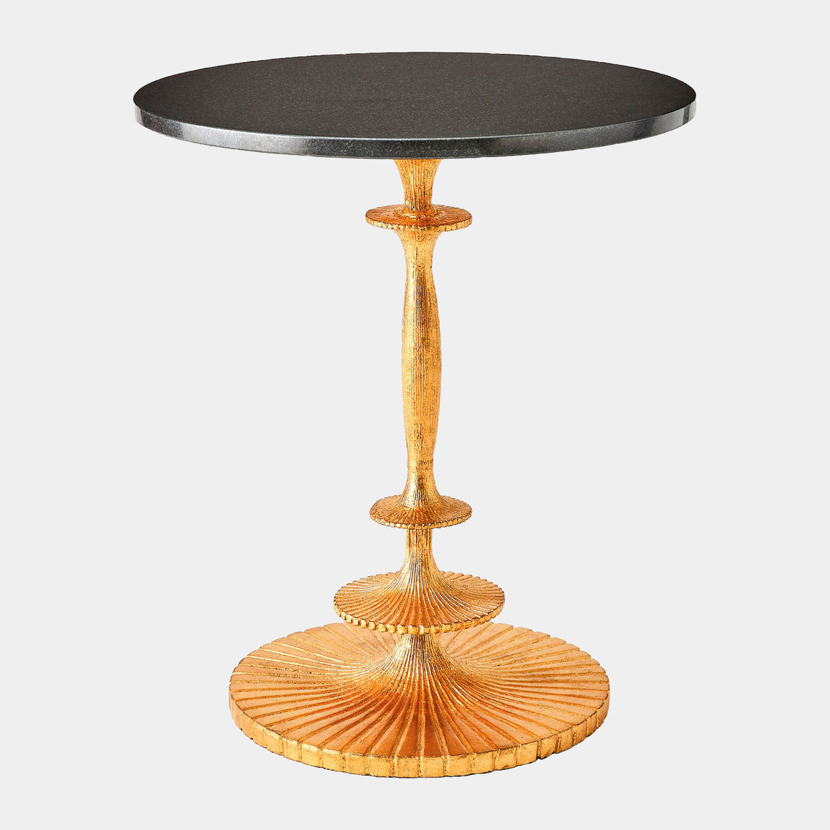 Lumisir Fluted Side Table-Gold Leaf