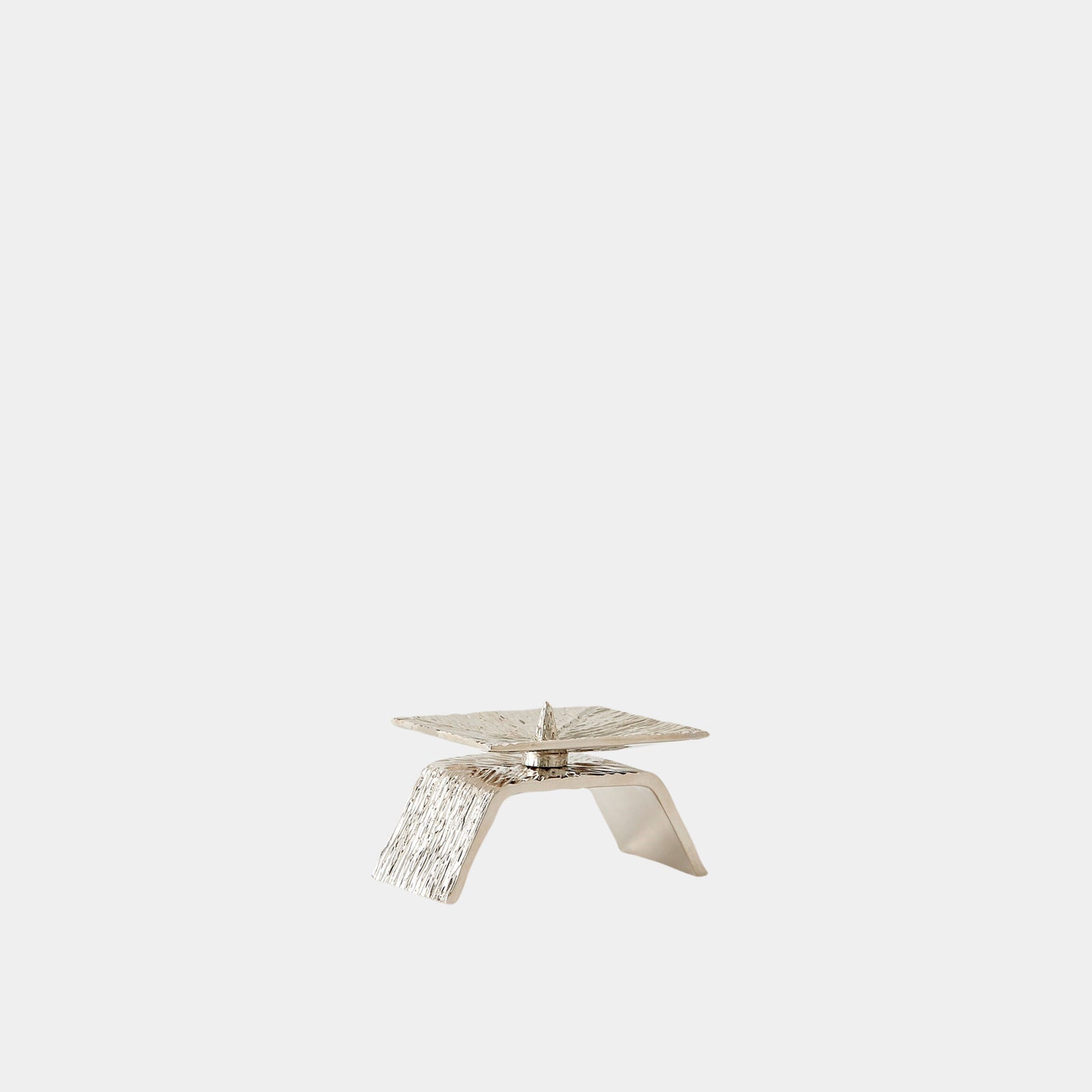 Single Torch Candleholder-Nickel