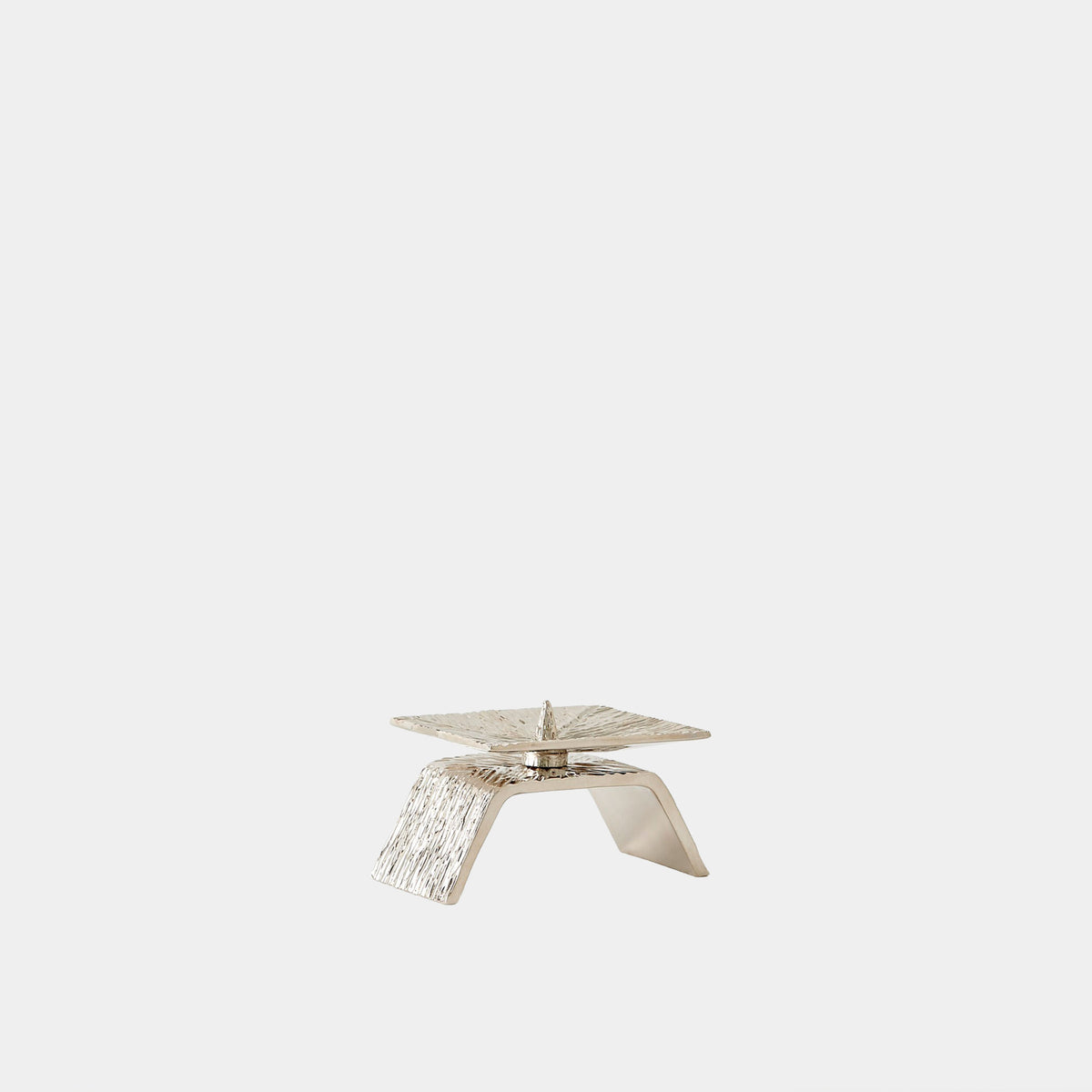 Single Torch Candleholder-Nickel