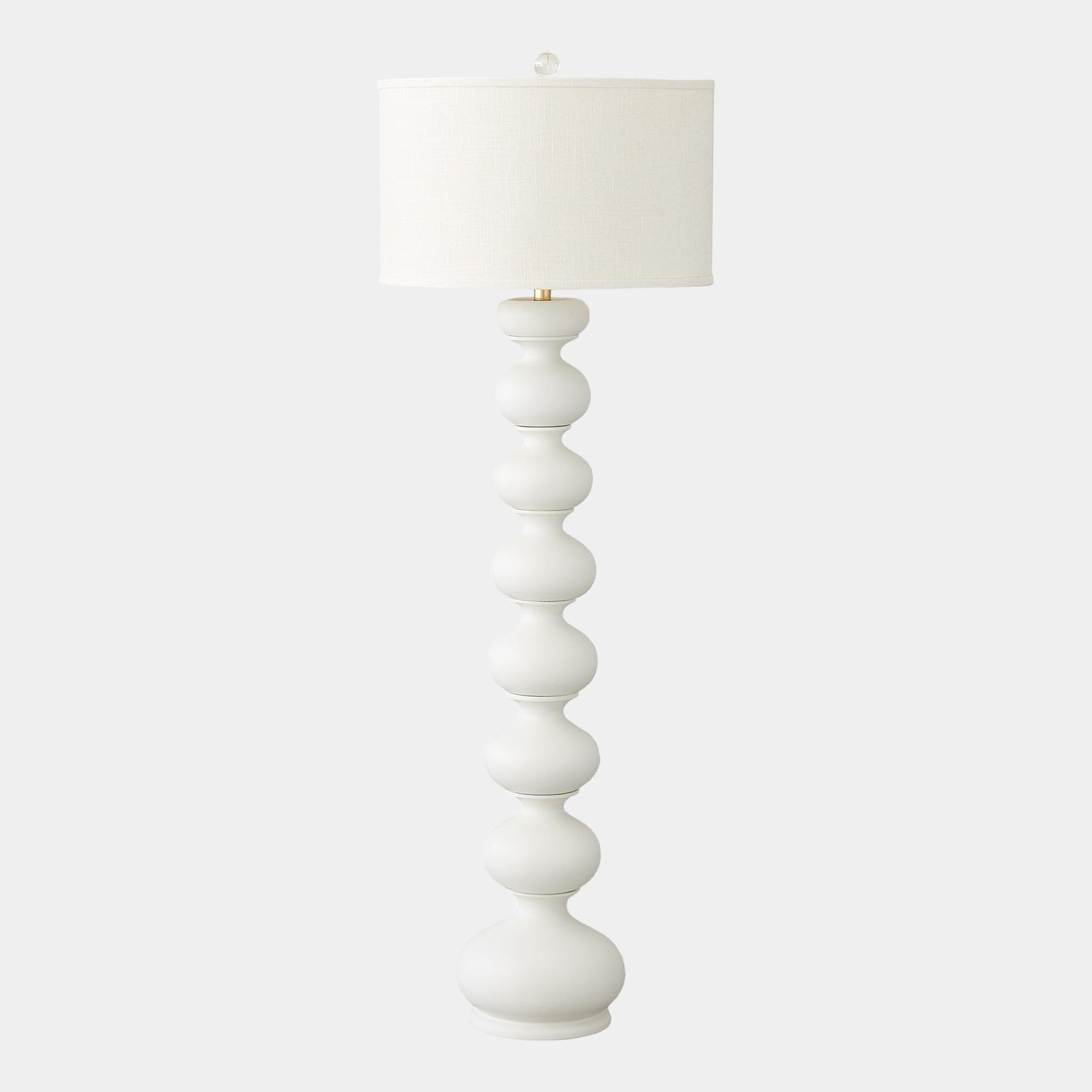 Ethel Stacked Bulb Floor Lamp-Matte White