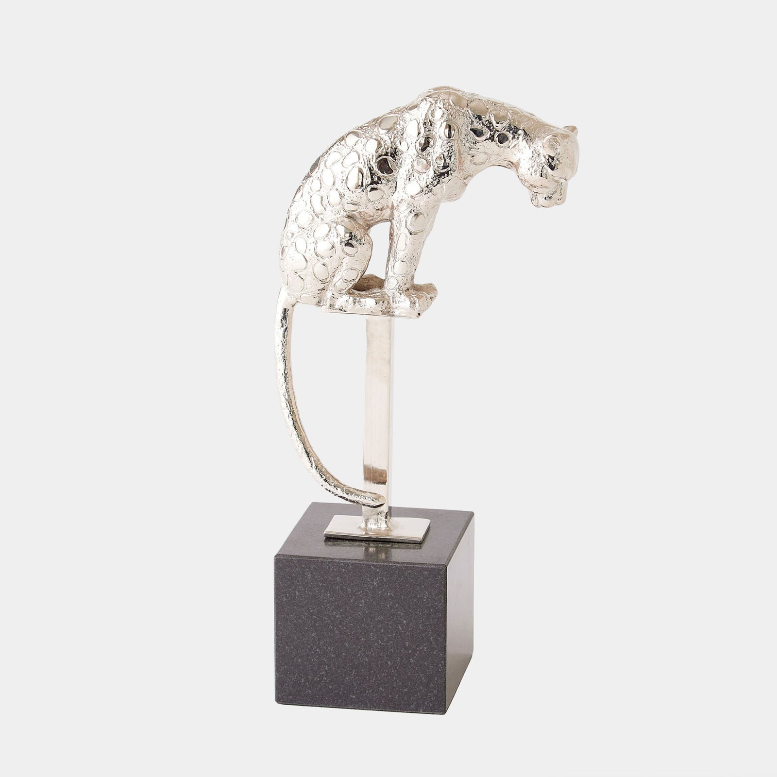 Perched Jaguar on Stand-Nickel