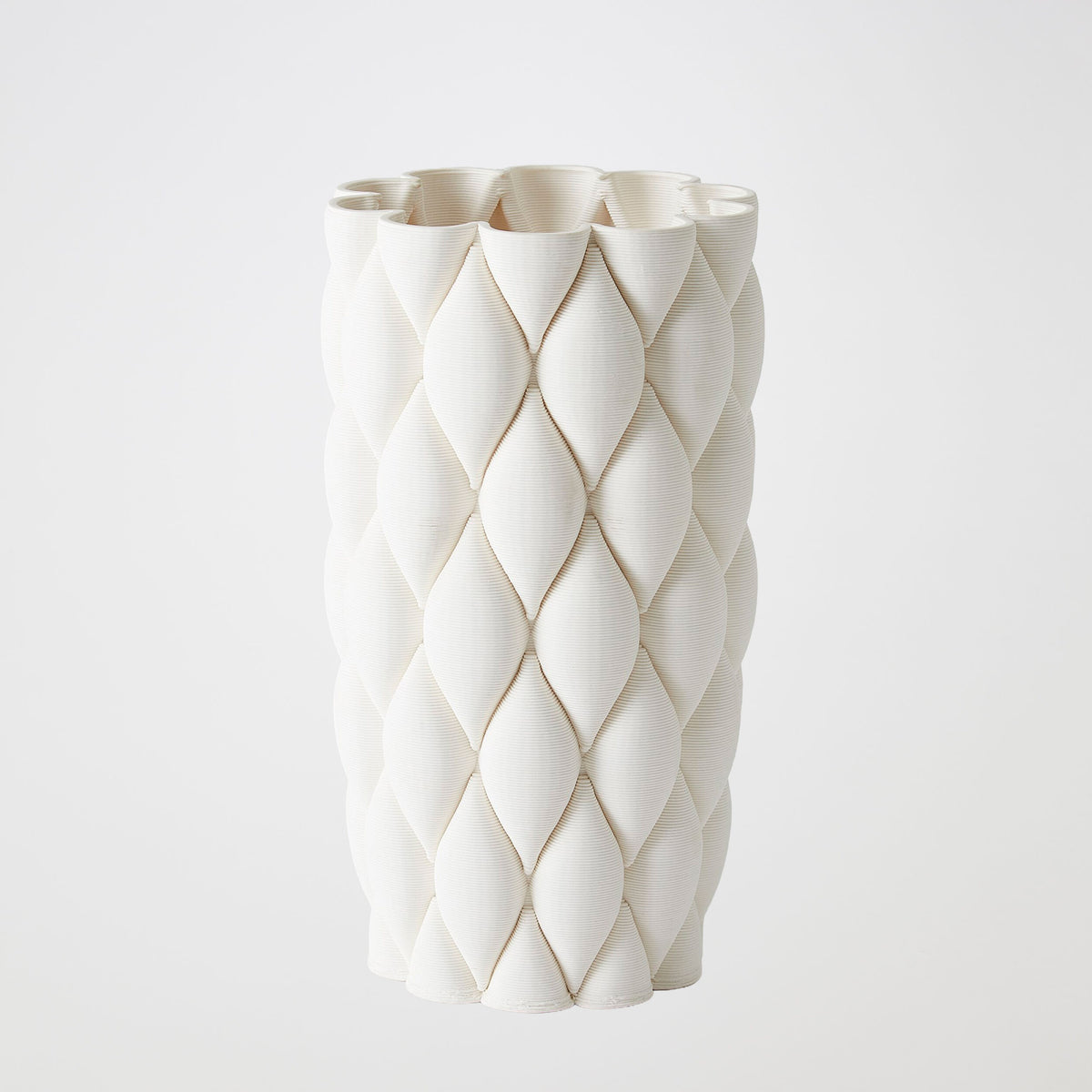 Appoggiare Vase-Matte White-Cylinder