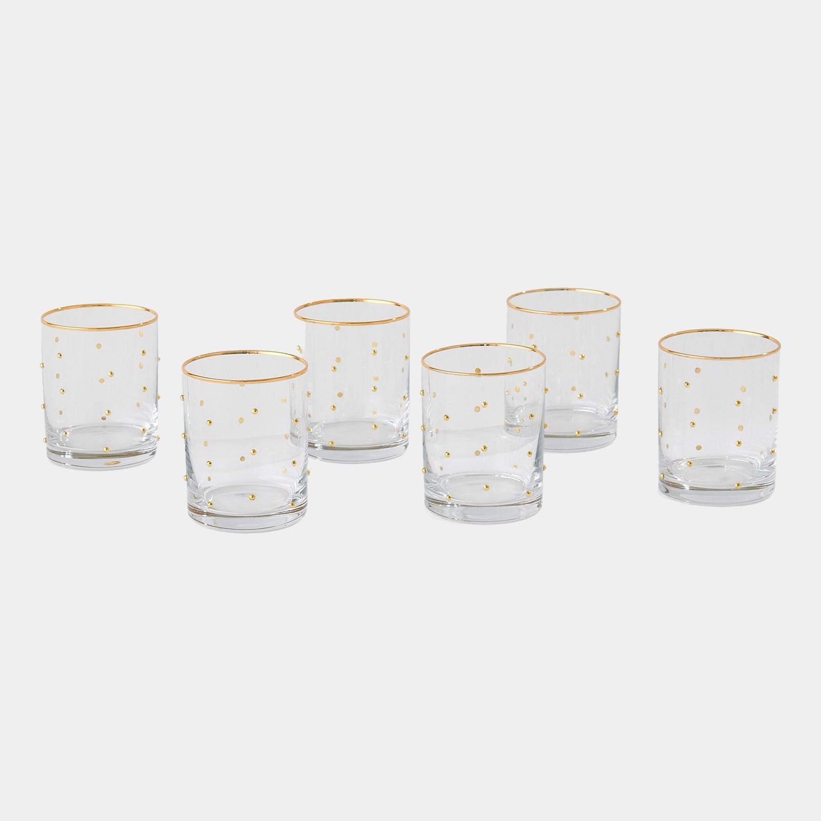 Celebration DOF Glasses-Clear w/Gold Dots
