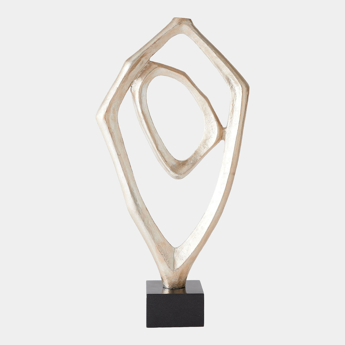 Interplay Sculpture-Silver Leaf