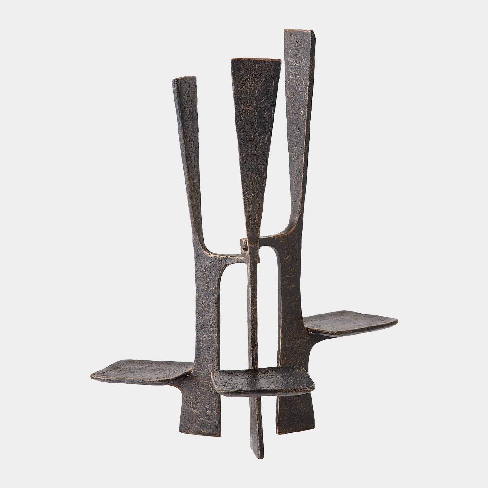 Triune Candleholder-Bronze