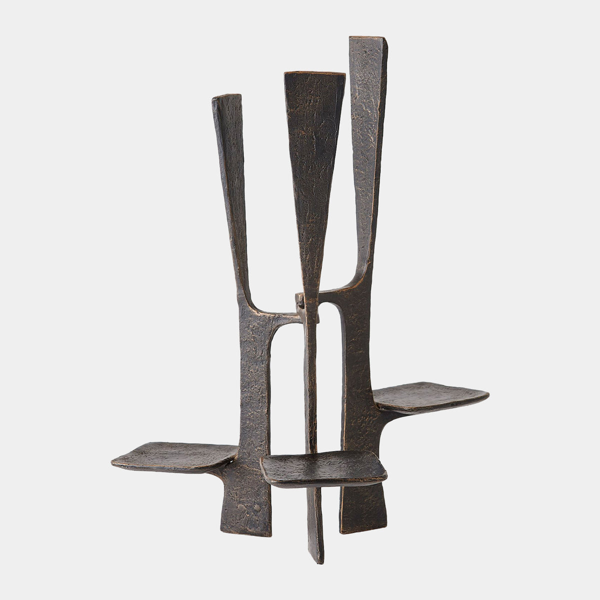 Triune Candleholder-Bronze