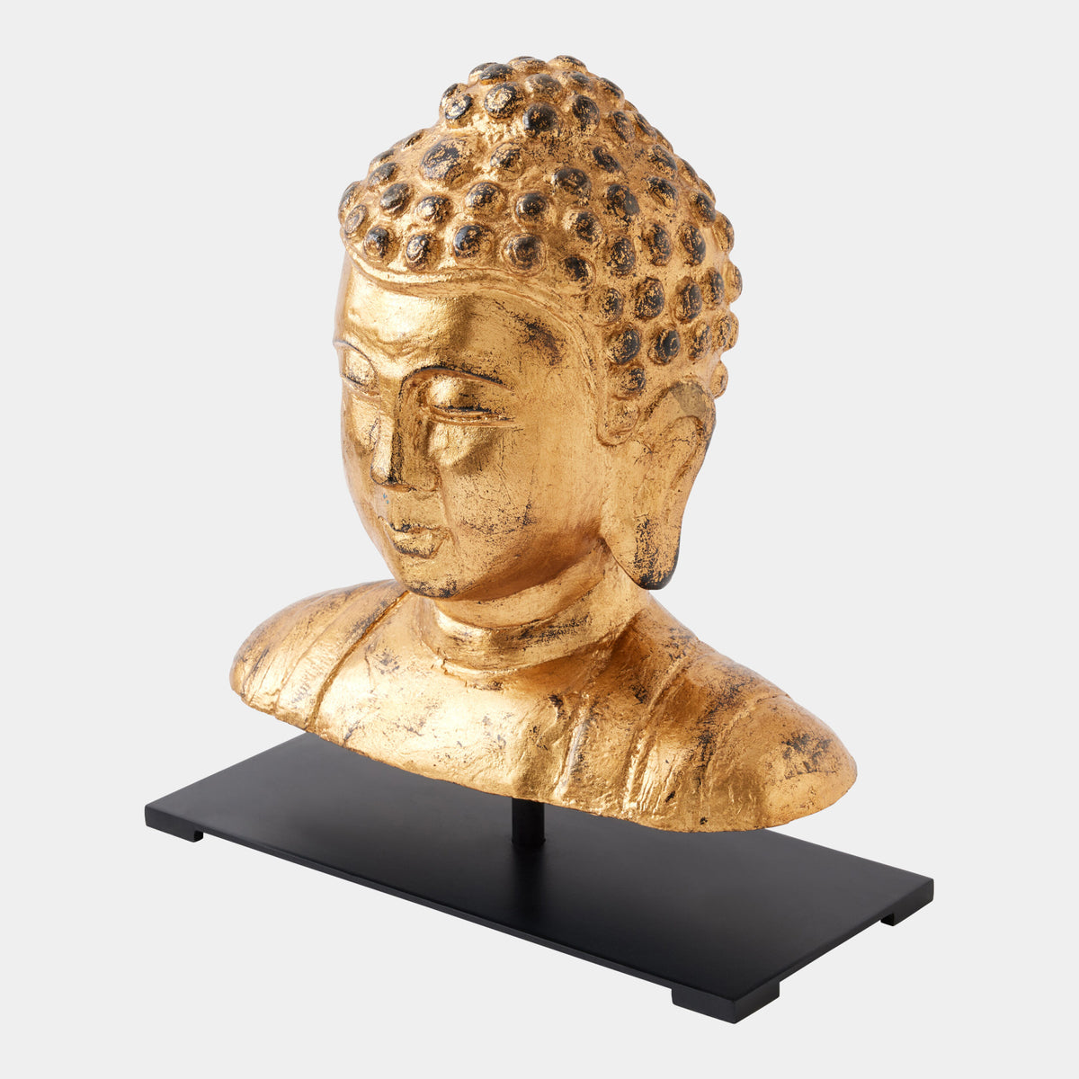 Buddha Sculpture-Antique Gold