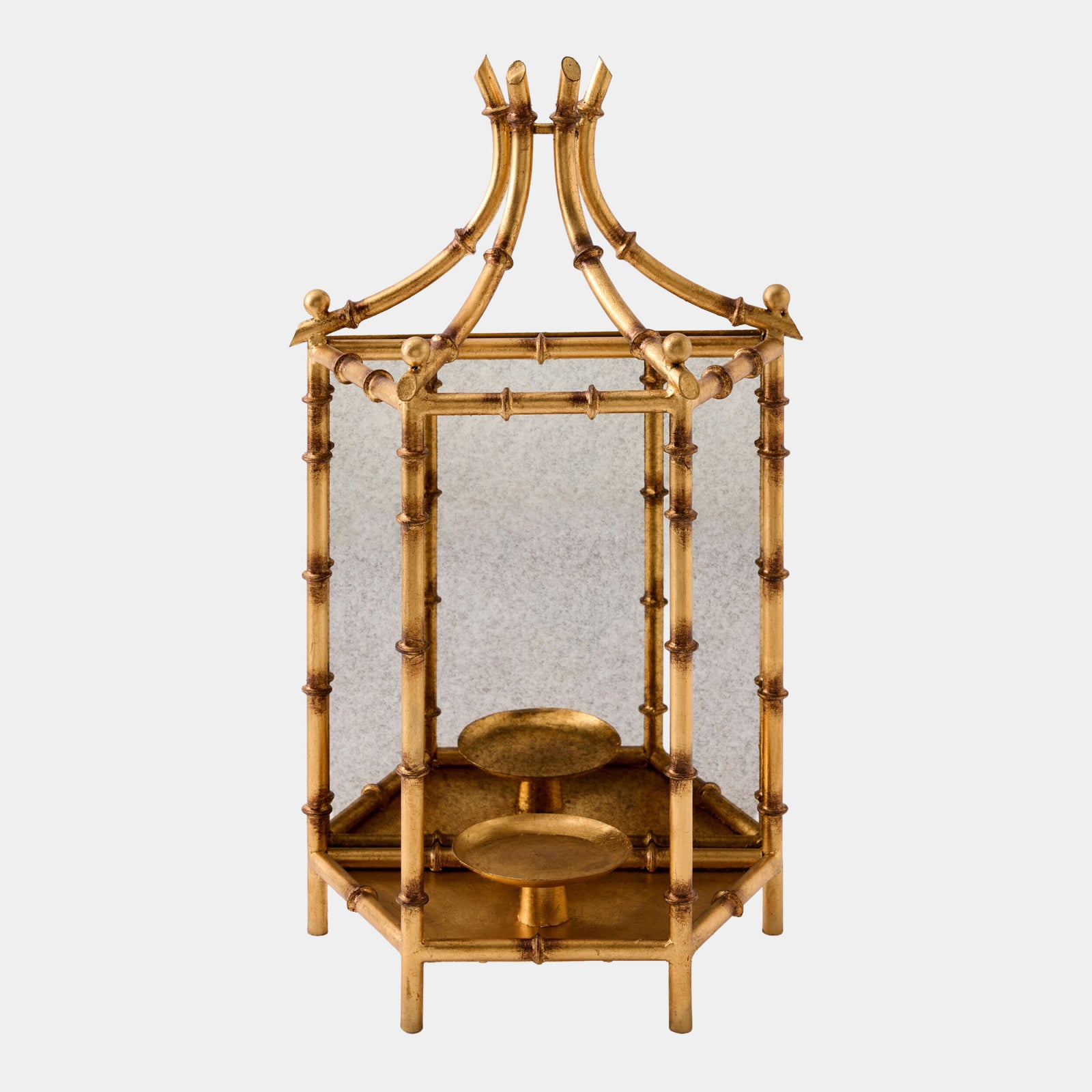 Bamboo Wall Lantern-Gold Leaf