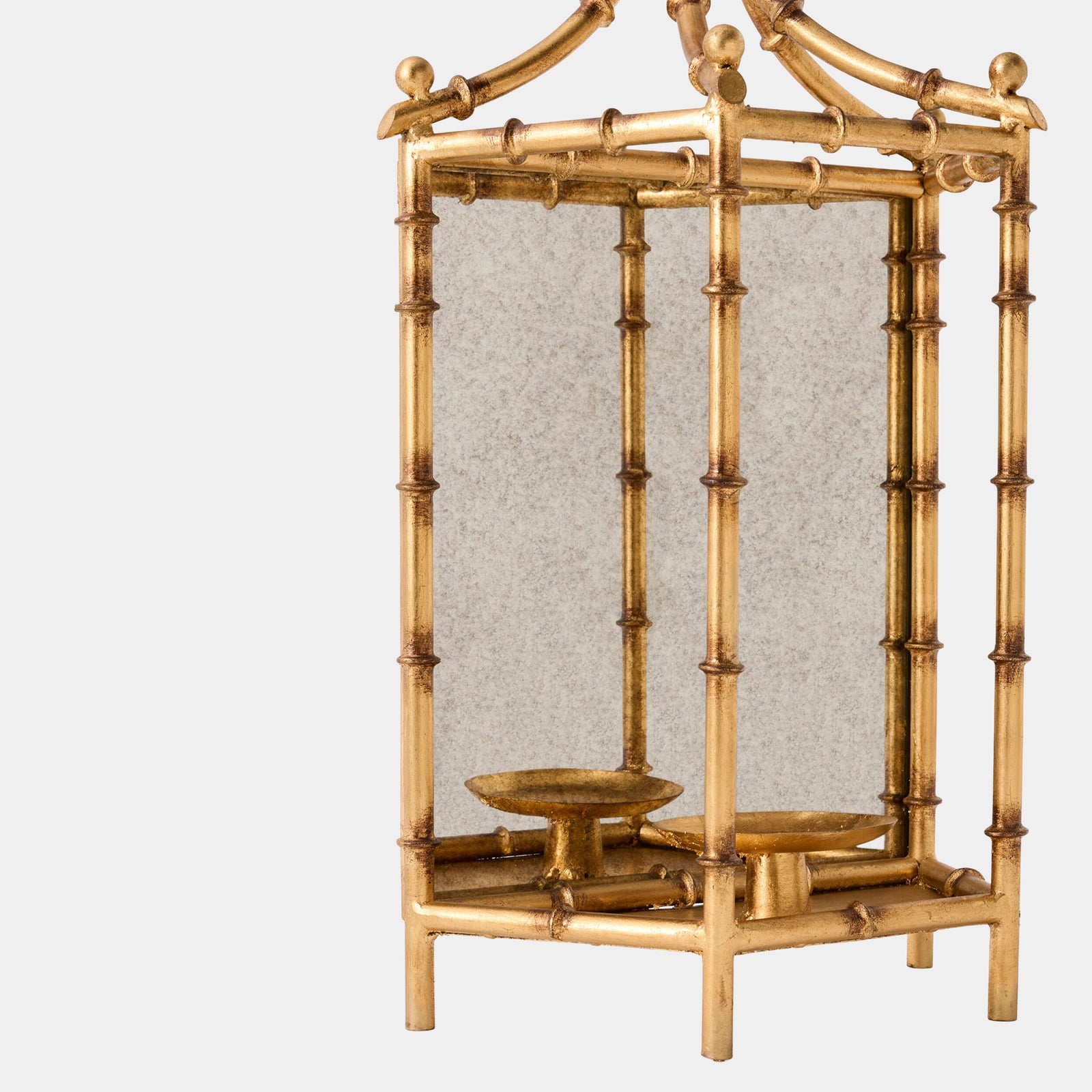 Bamboo Wall Lantern-Gold Leaf