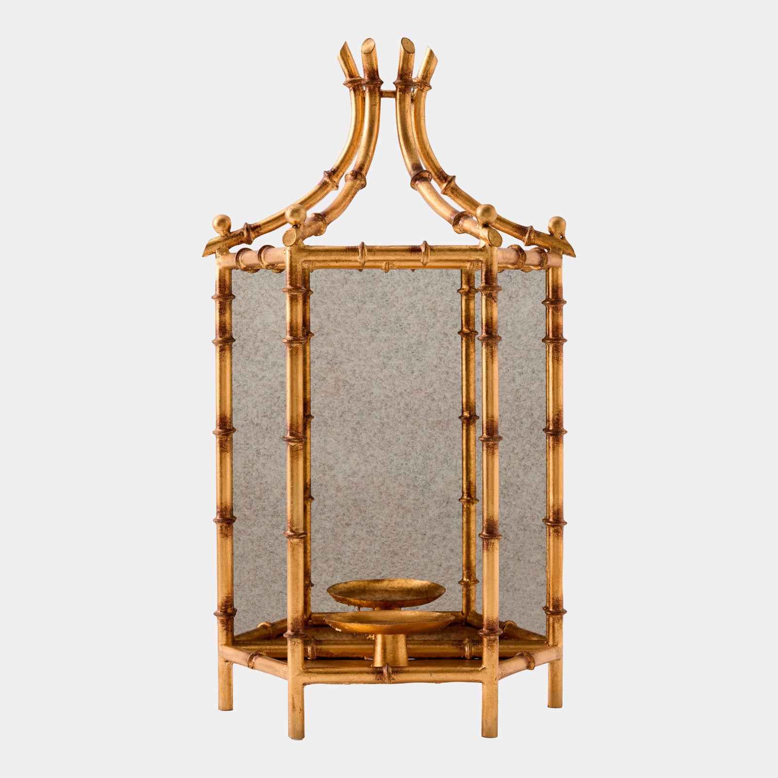 Bamboo Wall Lantern-Gold Leaf