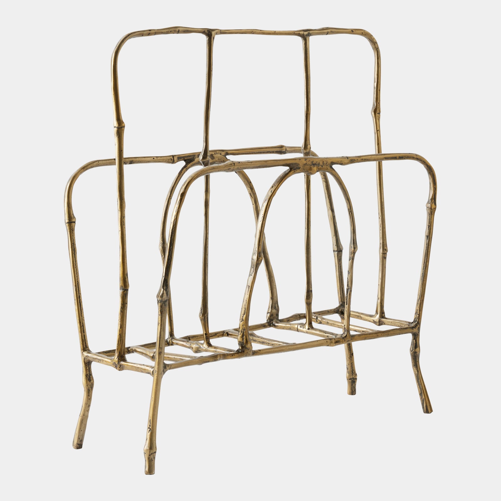 Bamboo Magazine Rack-Gold Leaf