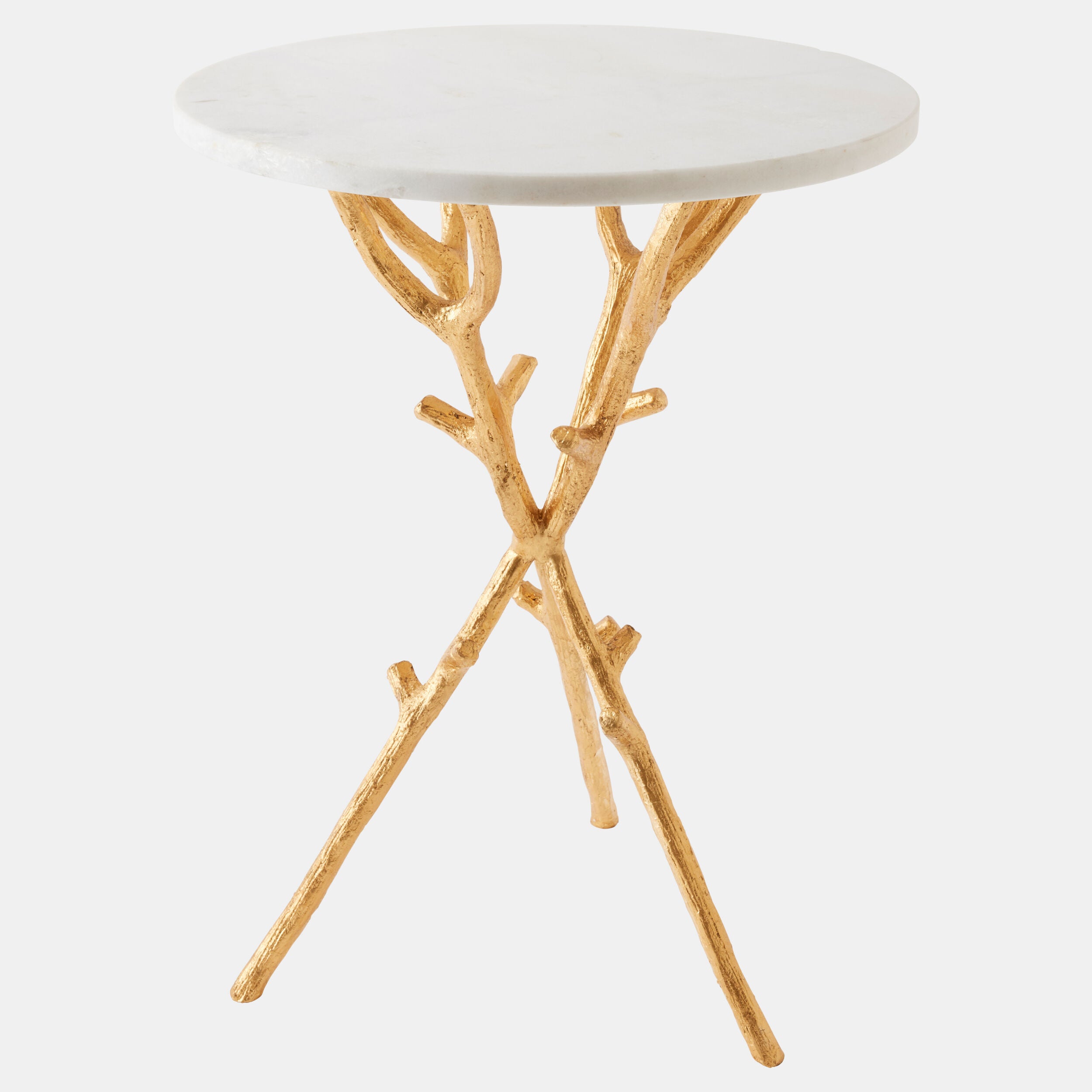 Coral Tripod Side Table-Gold