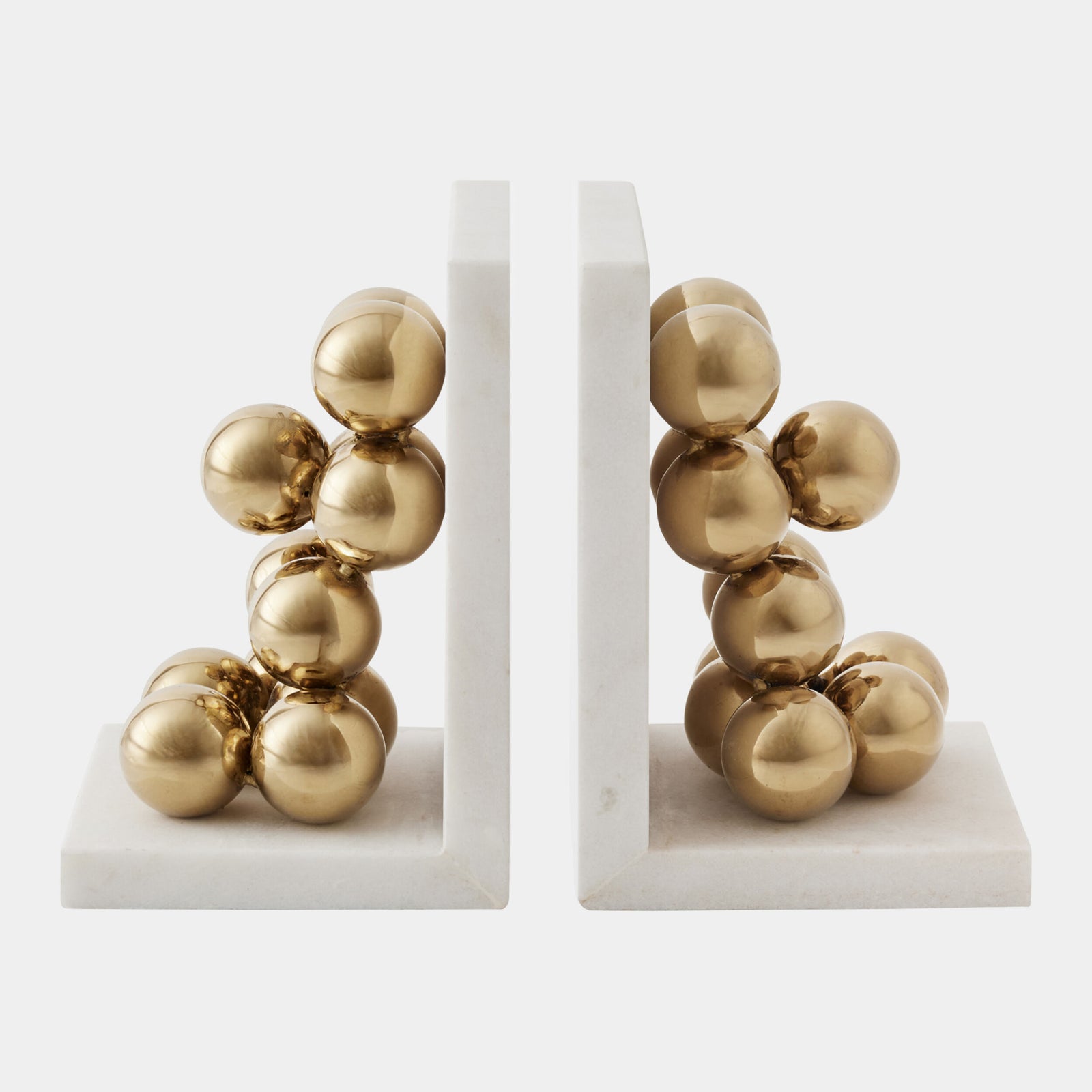 Sphere Bookends-Brass