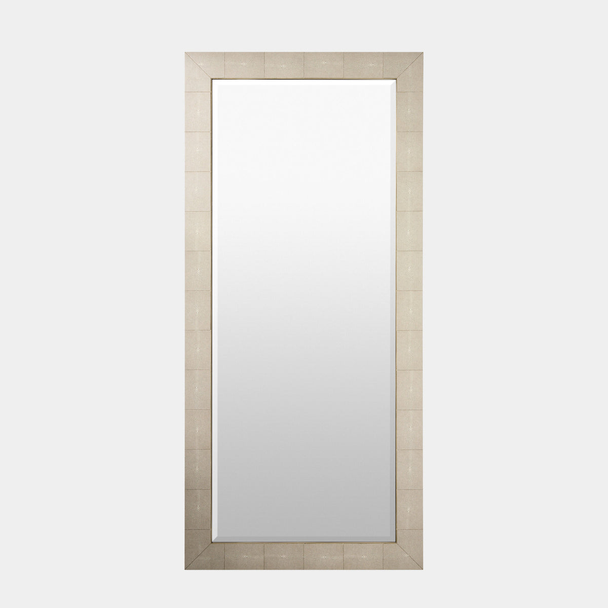 Manta Floor Mirror-Ivory Shagreen