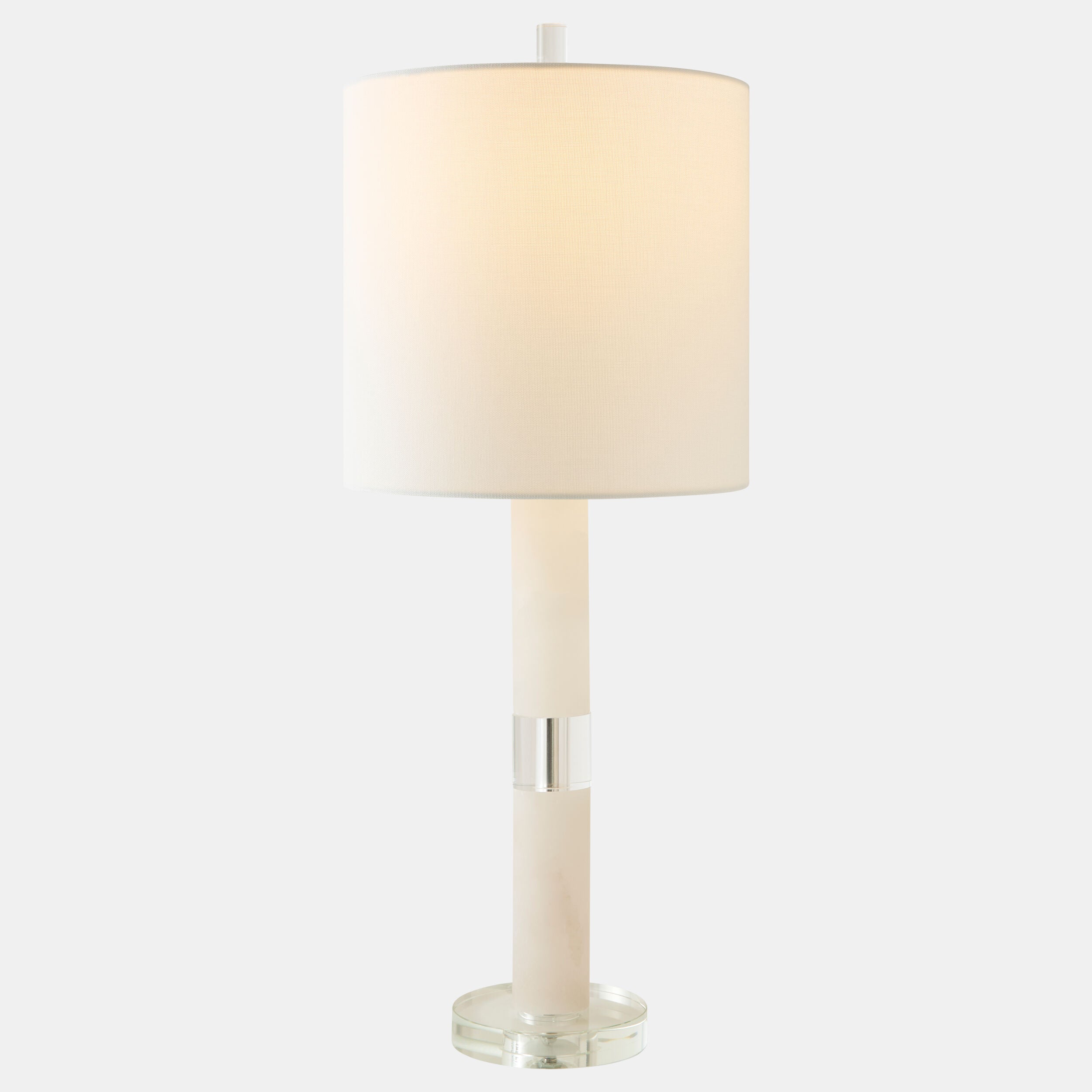 Meira Stacked Lamp-Alabaster/Acrylic/Nickel
