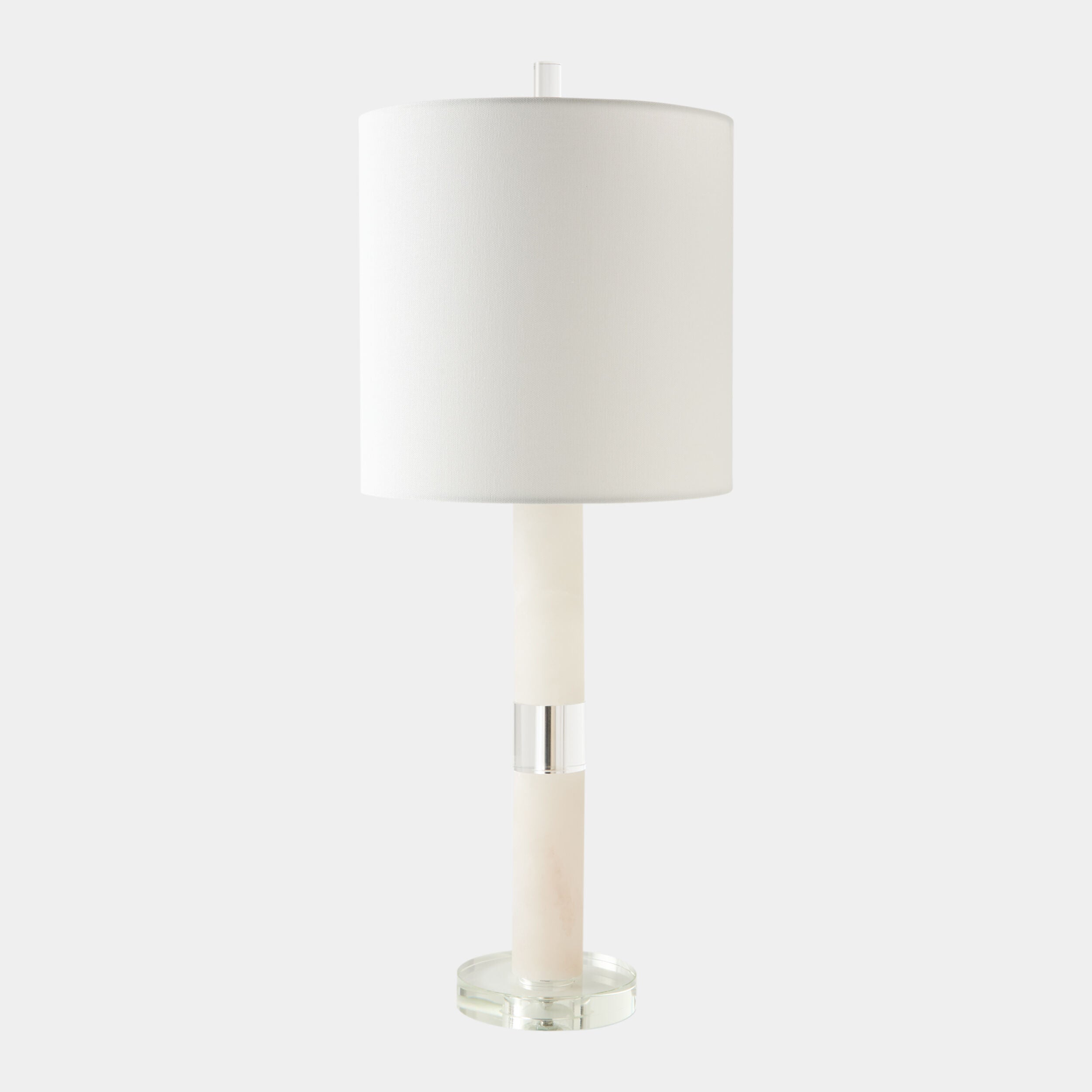 Meira Stacked Lamp-Alabaster/Acrylic/Nickel