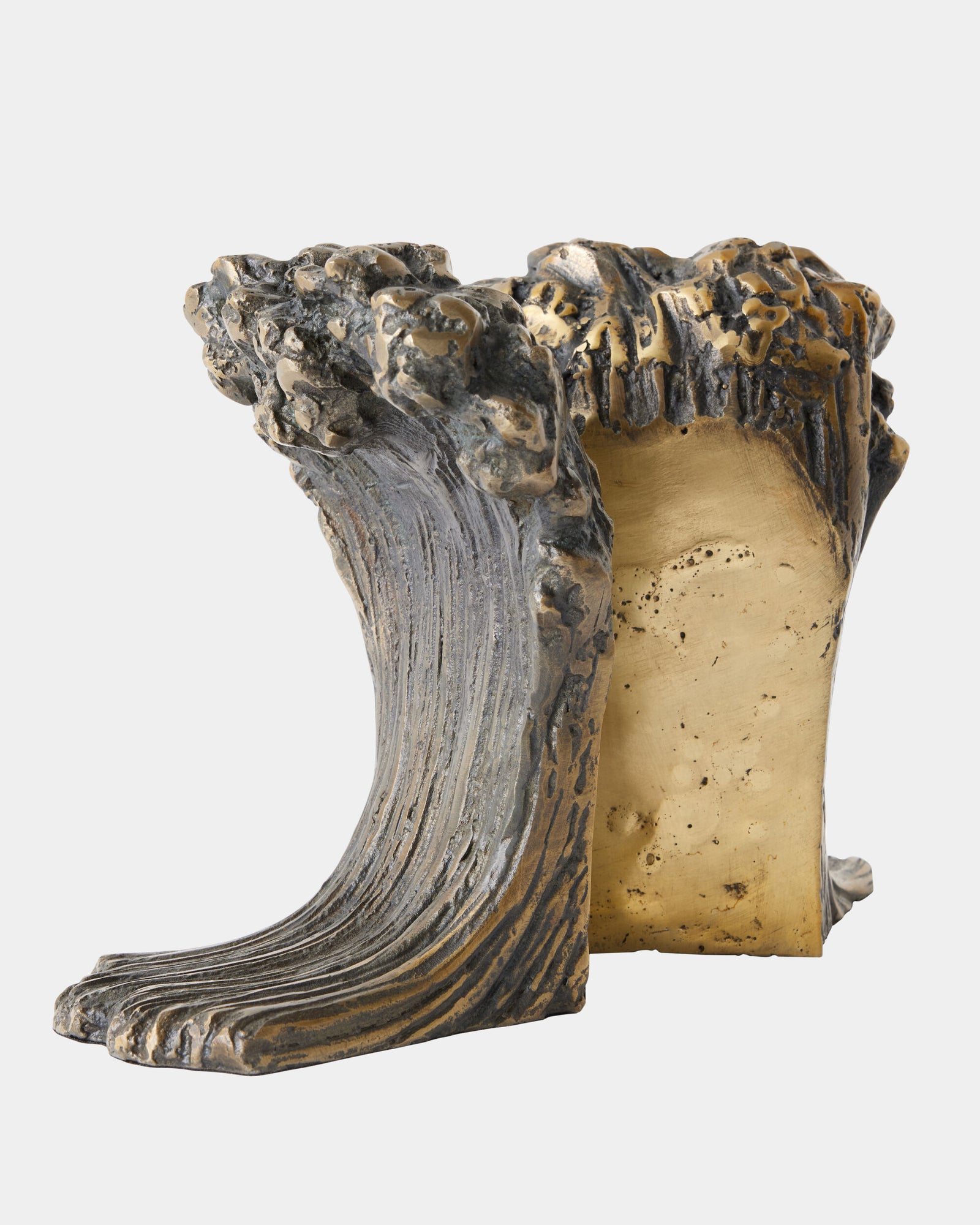 Wave Bookends-Bronze