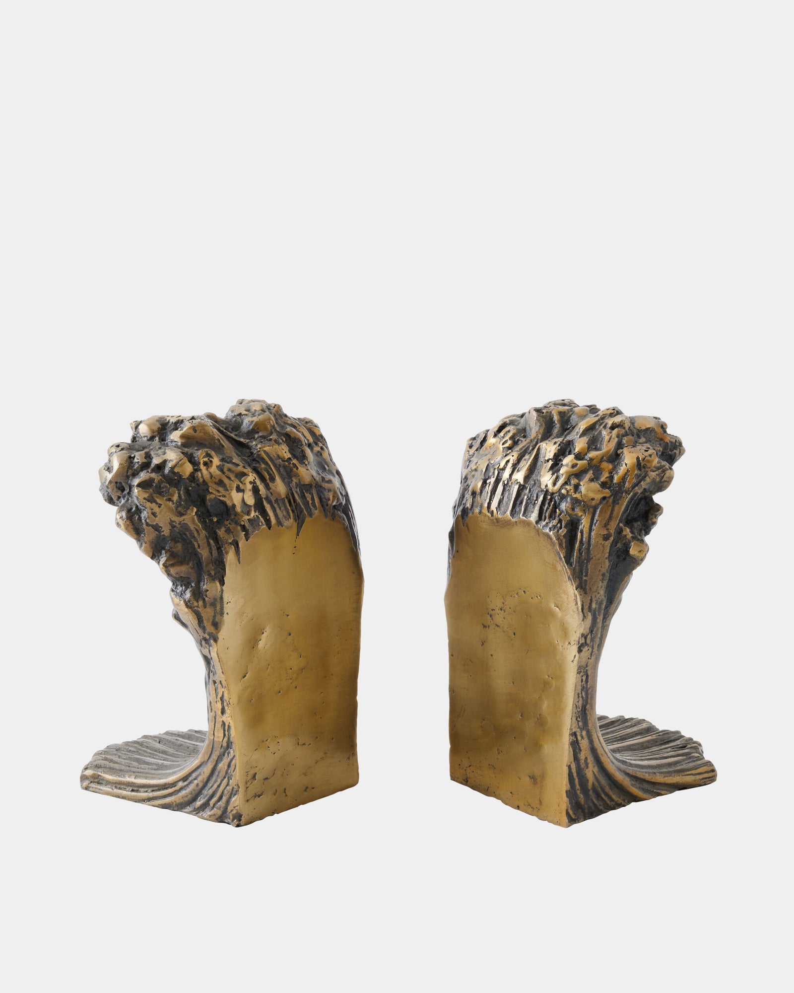Wave Bookends-Bronze