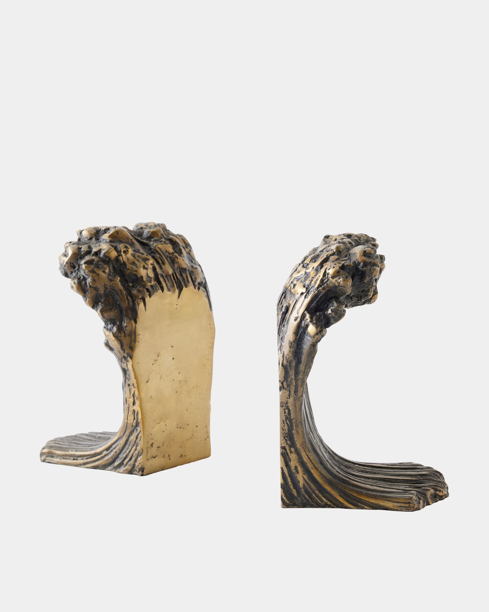 Wave Bookends-Bronze