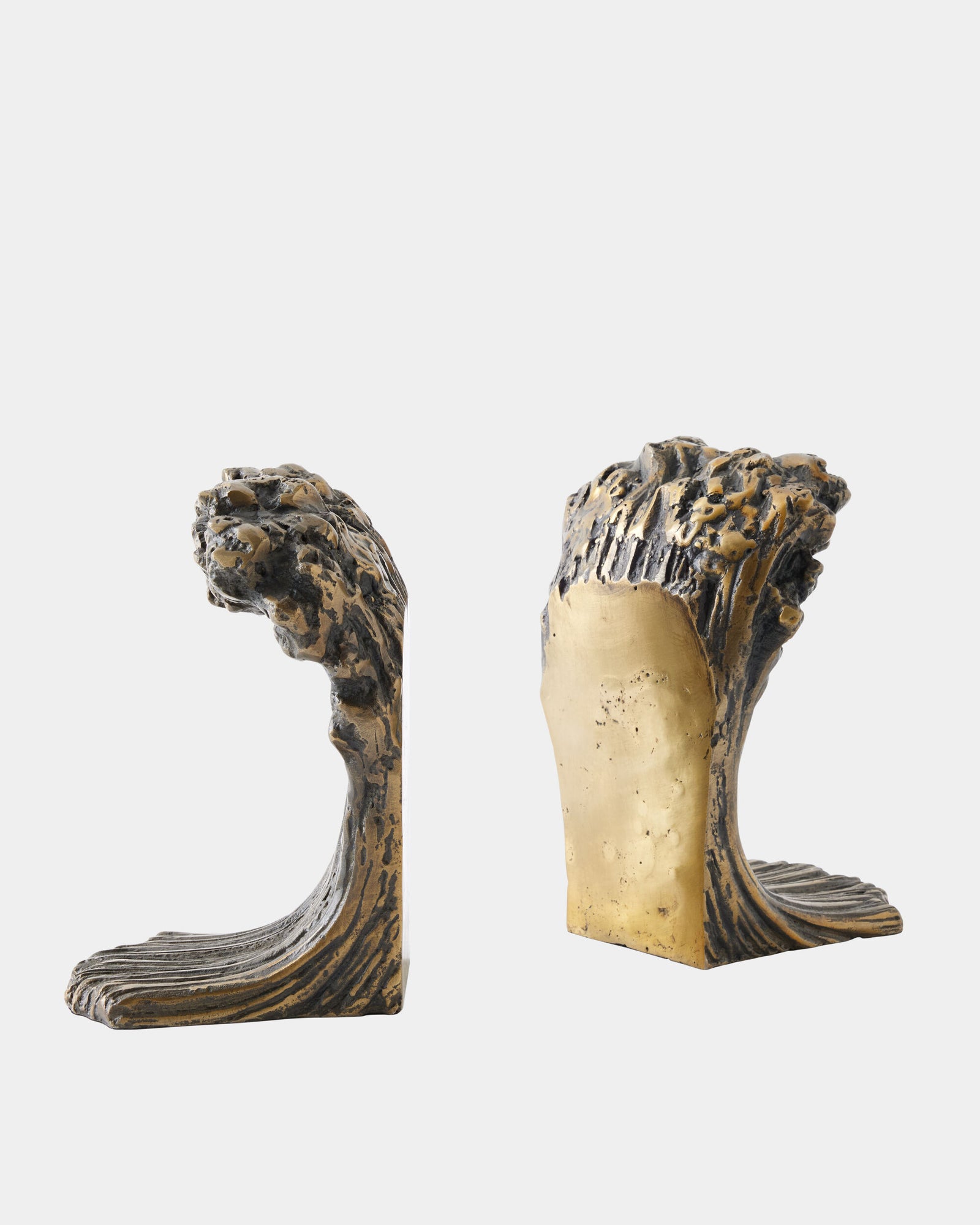 Wave Bookends-Bronze