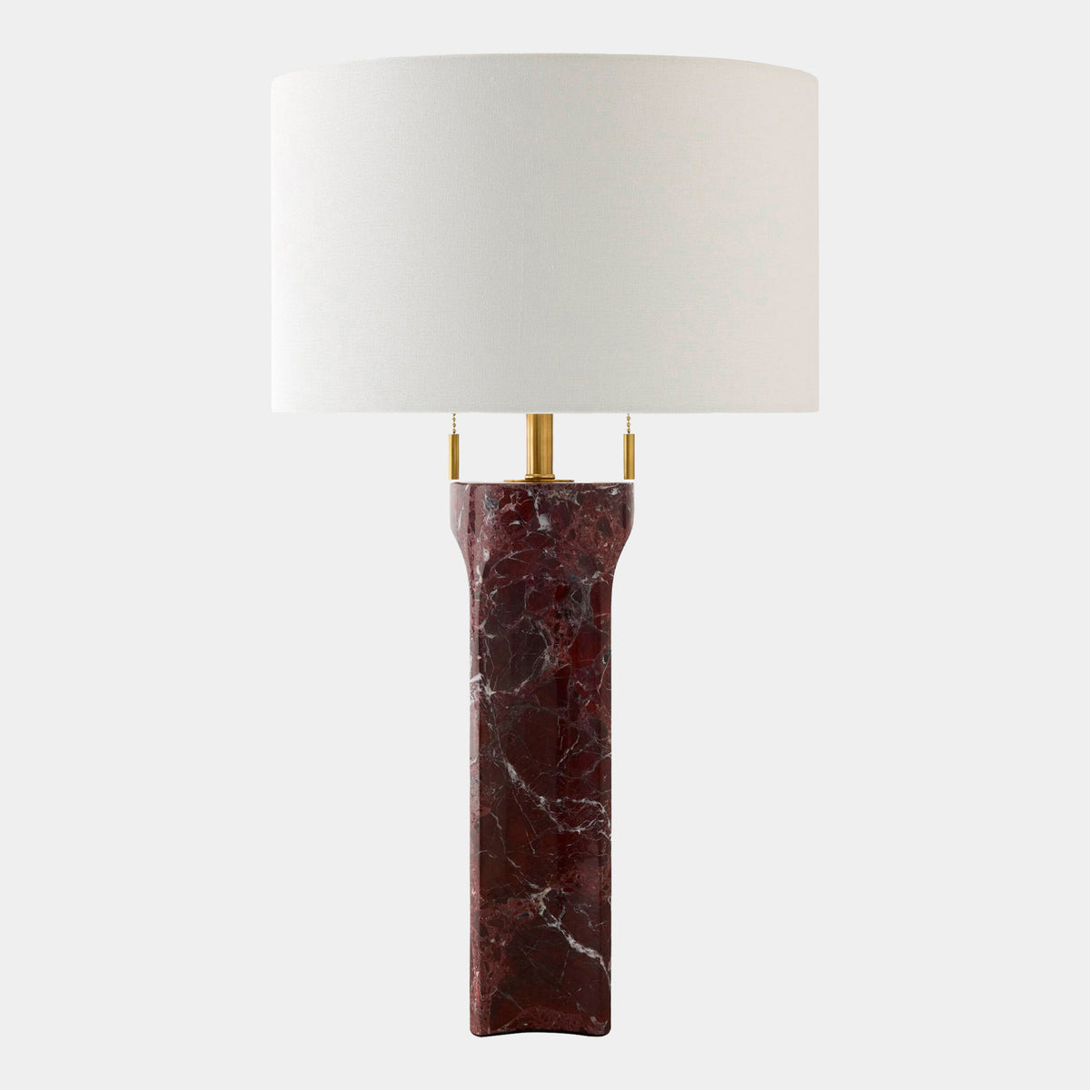 Rory Marble Column Lamp-Red