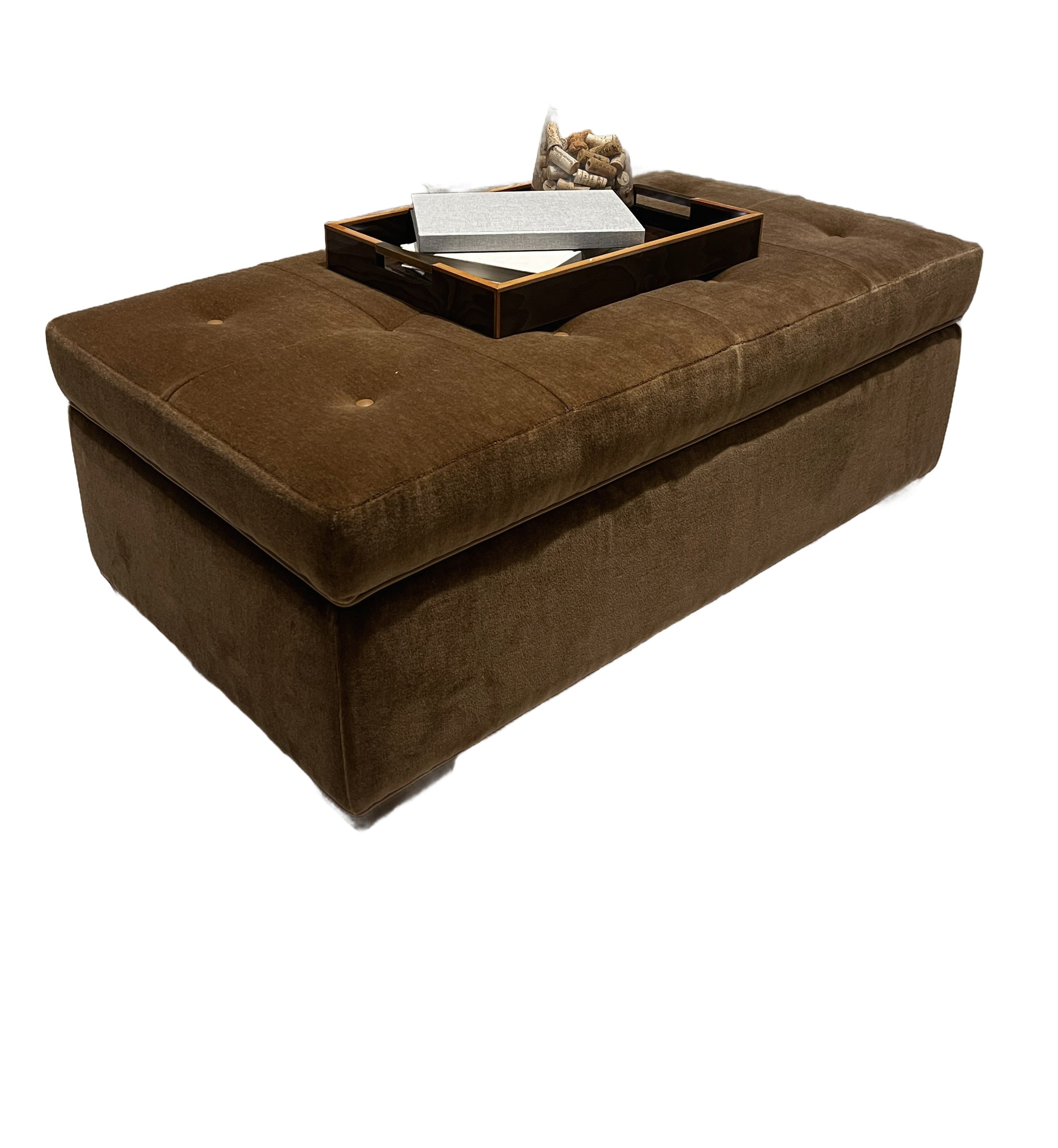 Daniel Storage Ottoman in Nevada Fawn