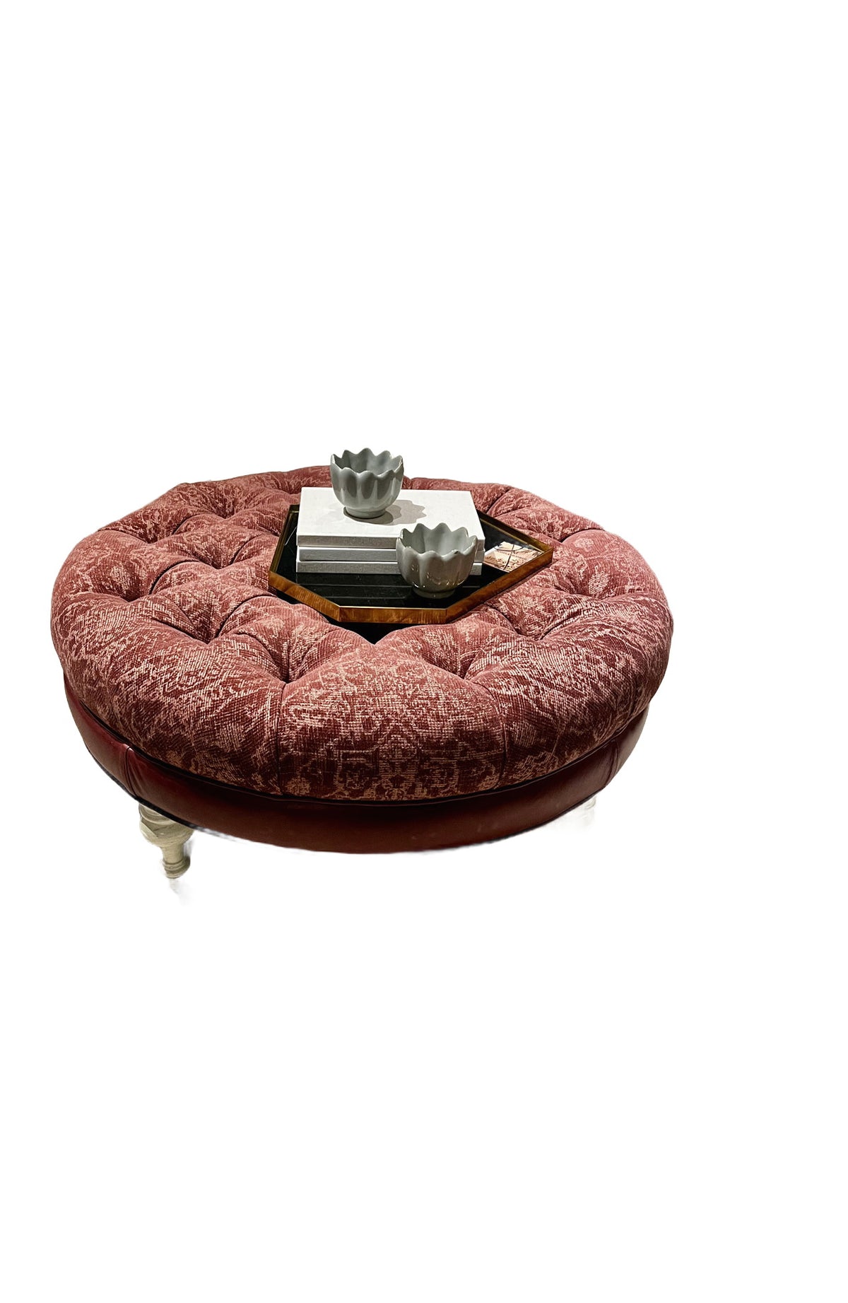 Dinah Ottoman in Soloman Mulberry
