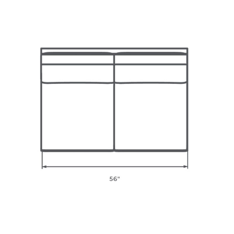 LAB Standard Depth LAF Sofa in Fabric