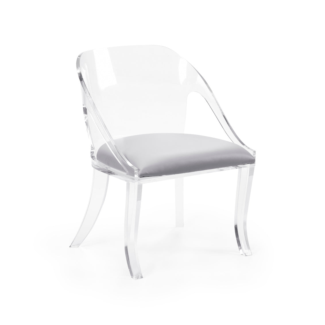 Williams Chair in Clear/Gray / Acrylic - Chelsea House
