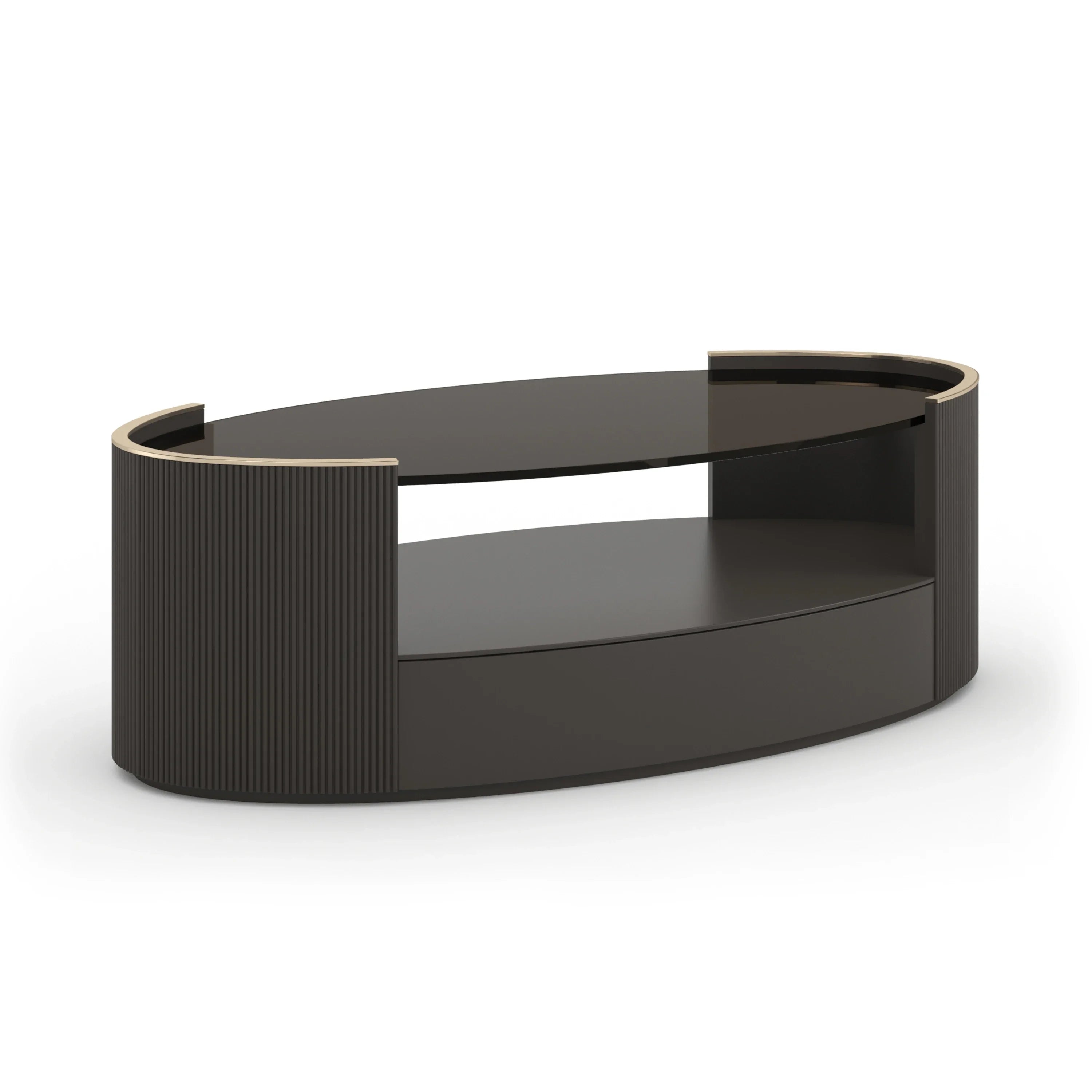 Love Oval Cocktail Table -Dark Chocolate – Cocktail Tables by Caracole | Sutter & Vale