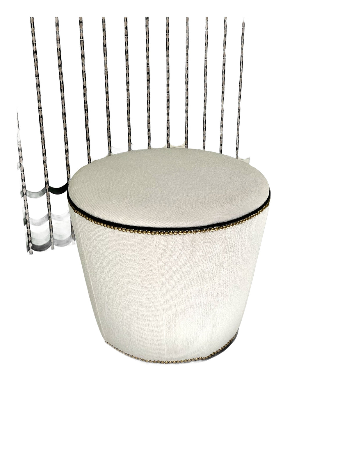 Layla Ottoman in Auberry Natural