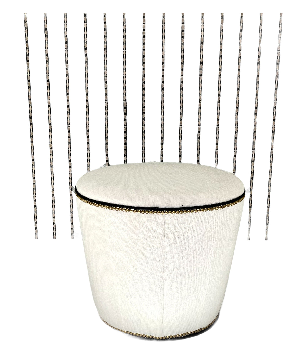Layla Ottoman in Auberry Natural
