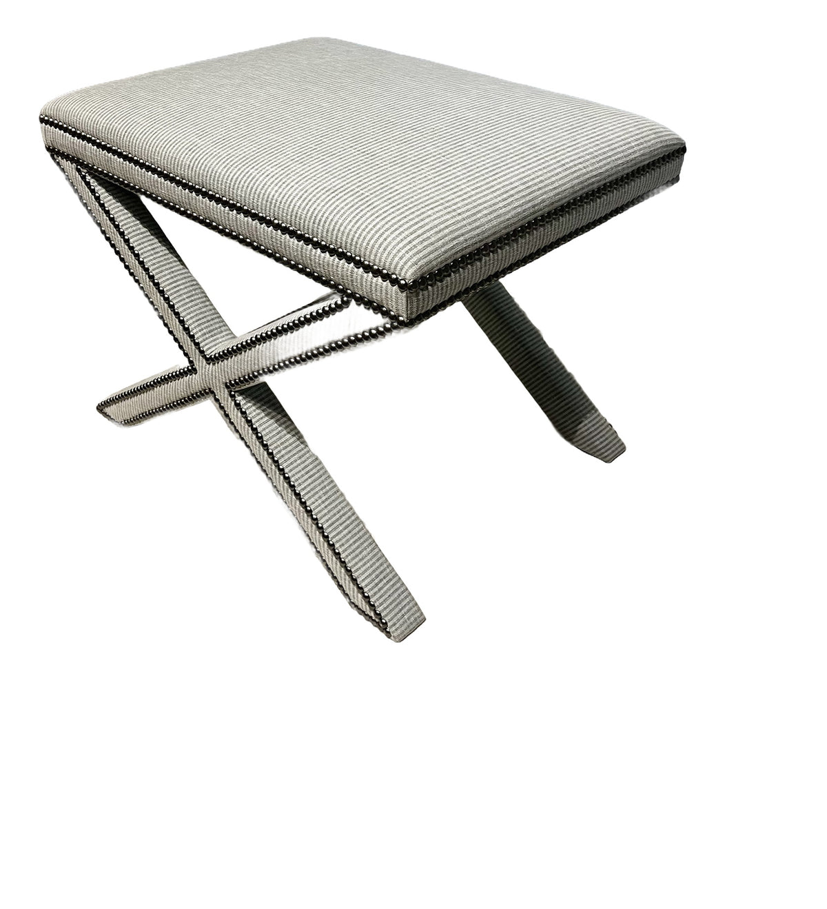 Liza Ottoman in Bridgham Mist