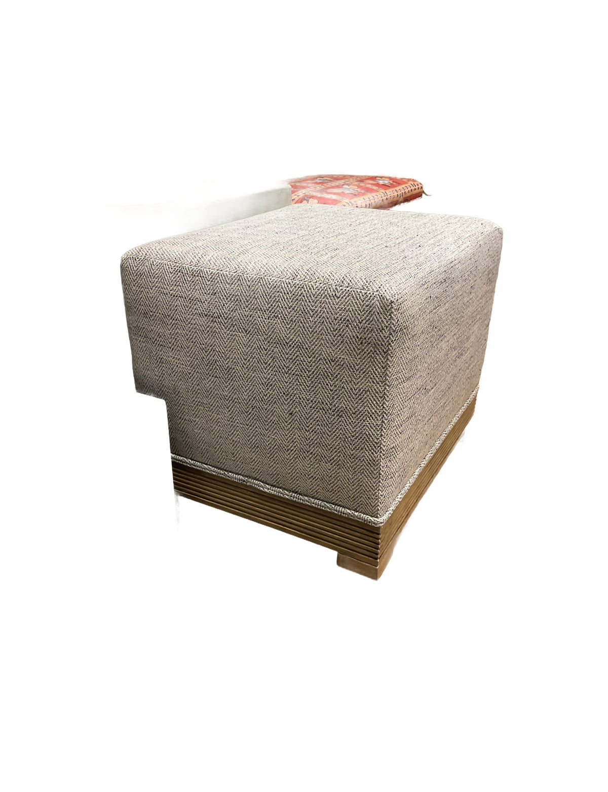 Woodstock Ottoman in Fenwick Mist