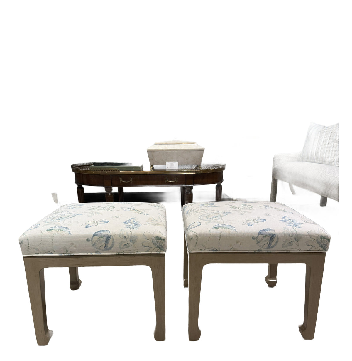 Elora Ottoman in Clarissa Sky
