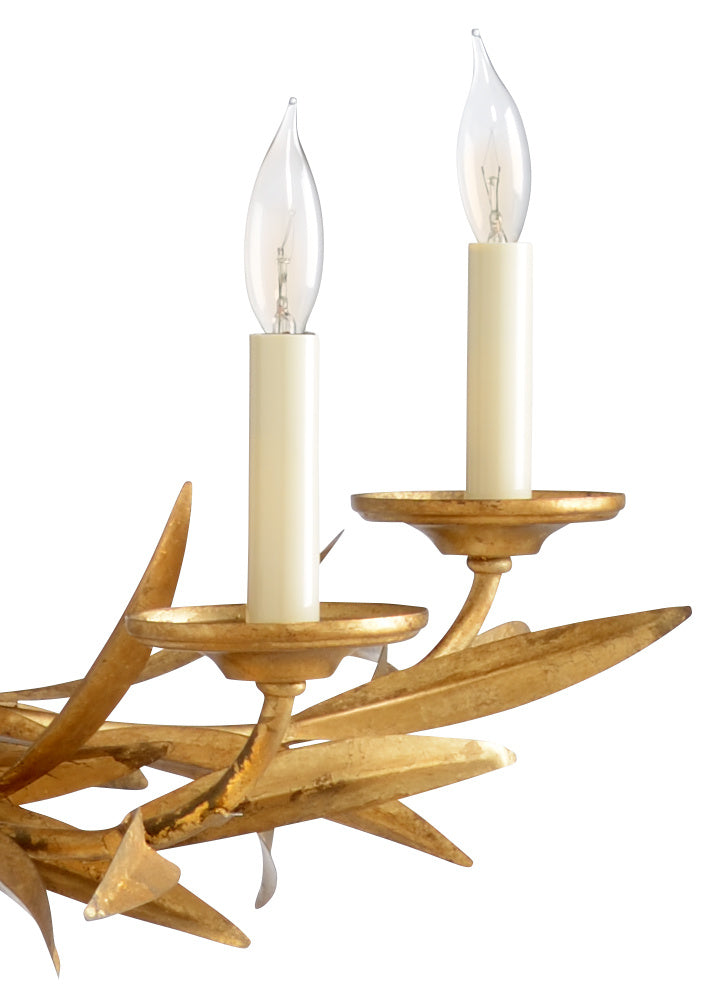 Laurel Sunburst Chandelier in 22.5 / Iron - Chelsea House