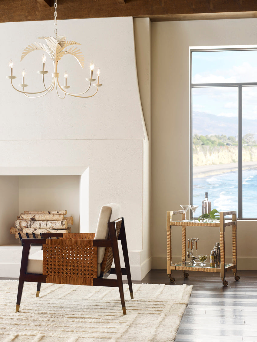 Royal Palm Chandelier - White