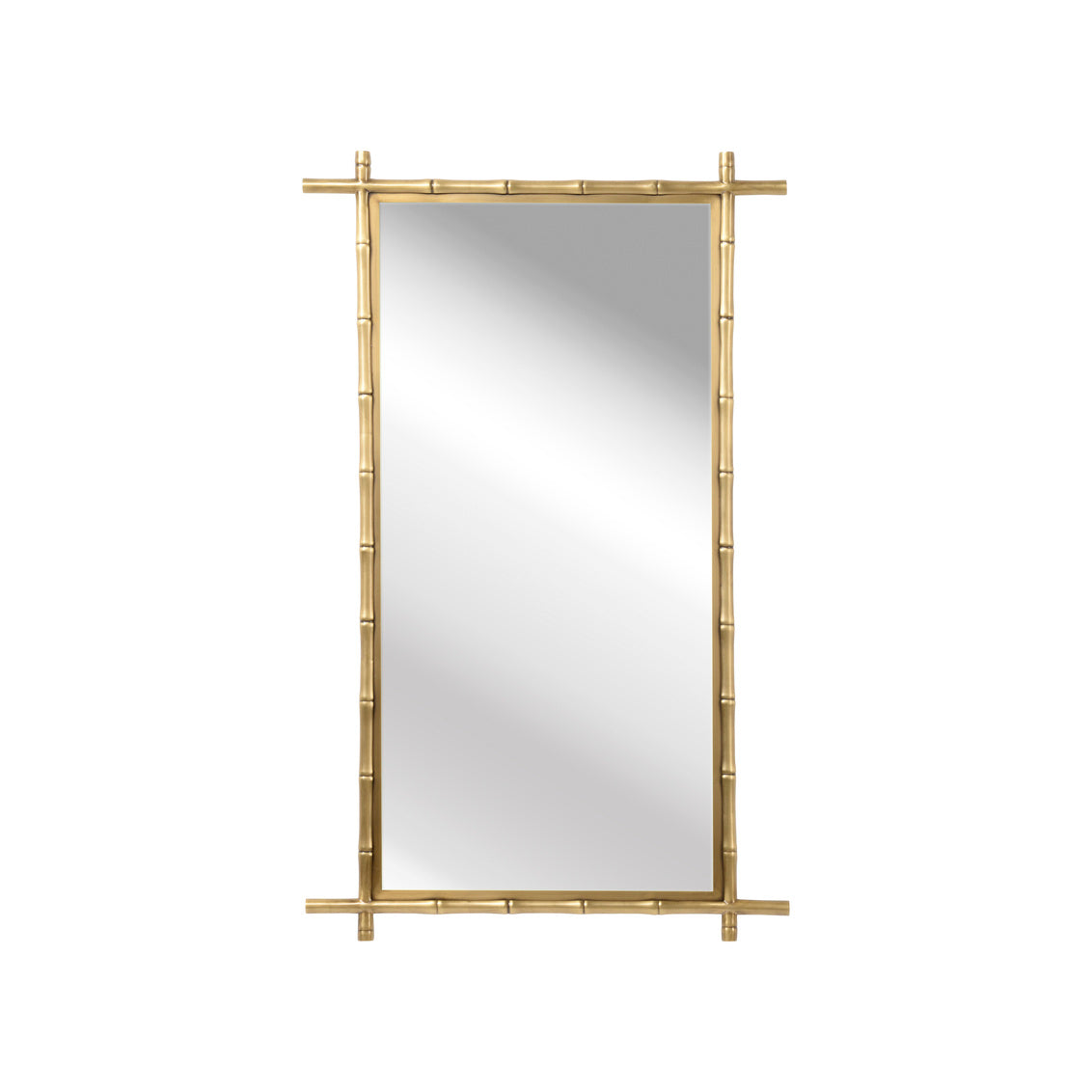 Bamboo Mirror - Brass