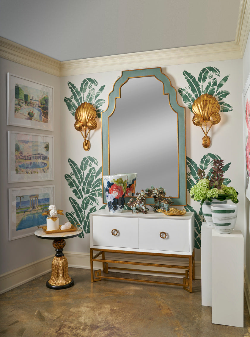 Radison Mirror in Antique Mint Green / Wood - Chelsea House