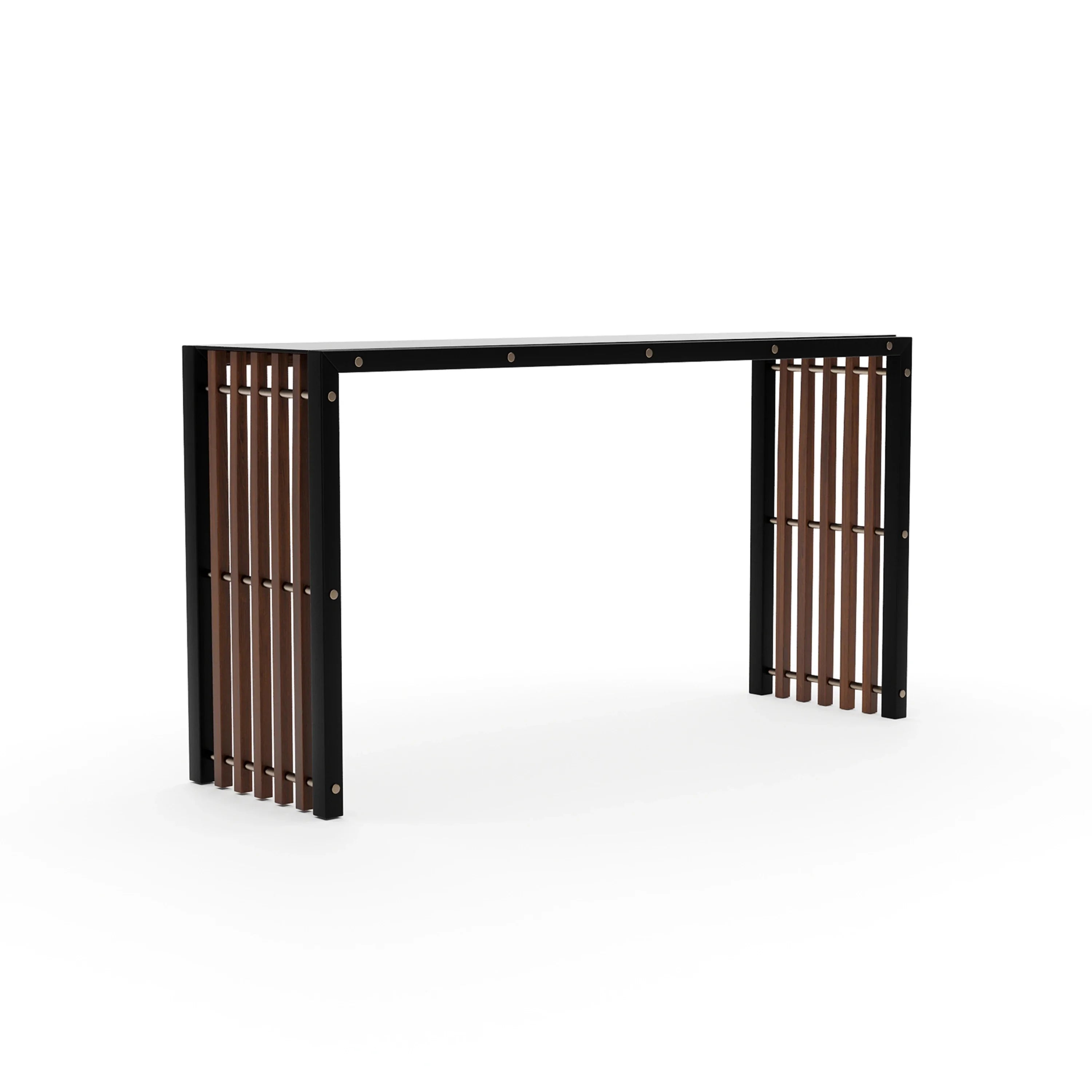 Pinstripe Dark Console Table – Consoles & Desks by Caracole | Sutter & Vale