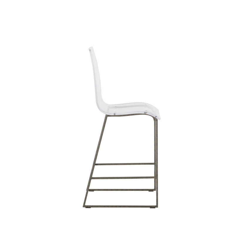 King 24.75' Counter Height Stool - Silver