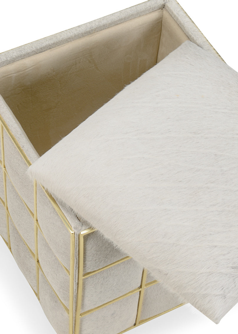 Square Hide Stool